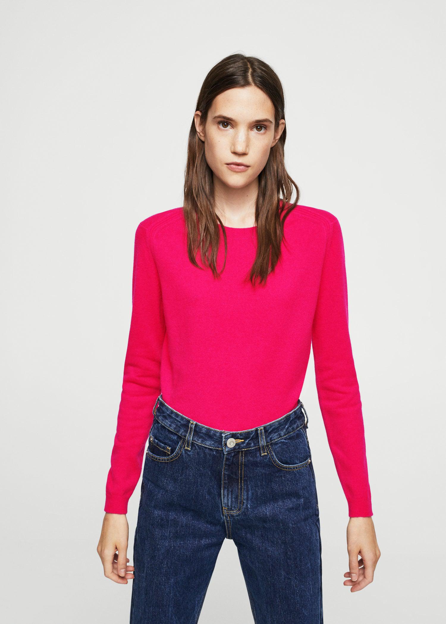 Lyst - Mango 100% Cashmere Sweater in Pink