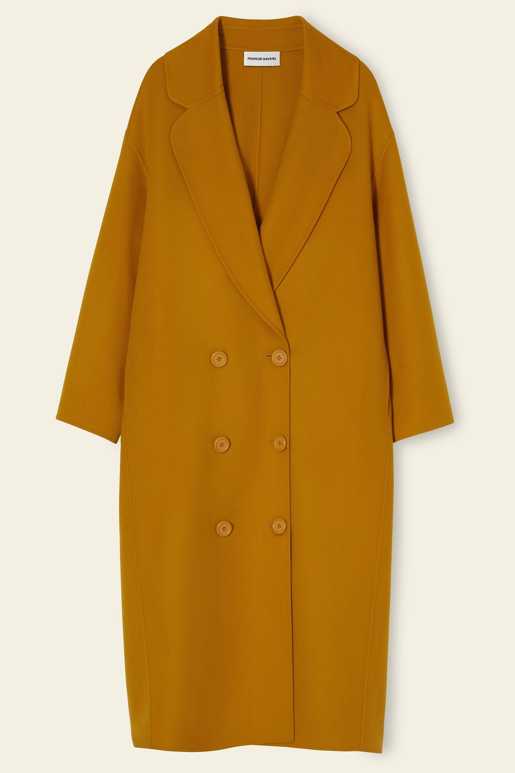Mansur Gavriel Wool Cashmere Oversized Coat - Mustard in Yellow - Lyst
