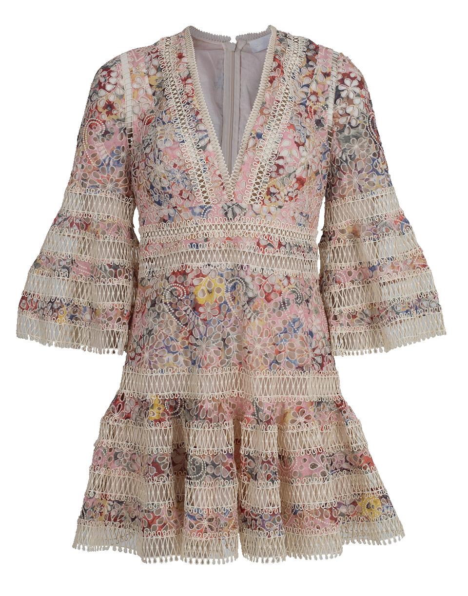 Lyst - Zimmermann Lovelorn Floral Flutter Dress in Pink