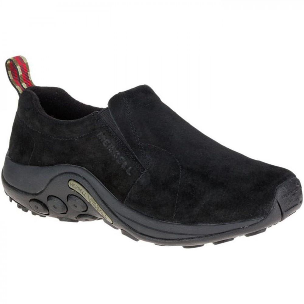 Merrell Jungle Moc Leather Slip On Walking Shoes in Black for Men - Lyst