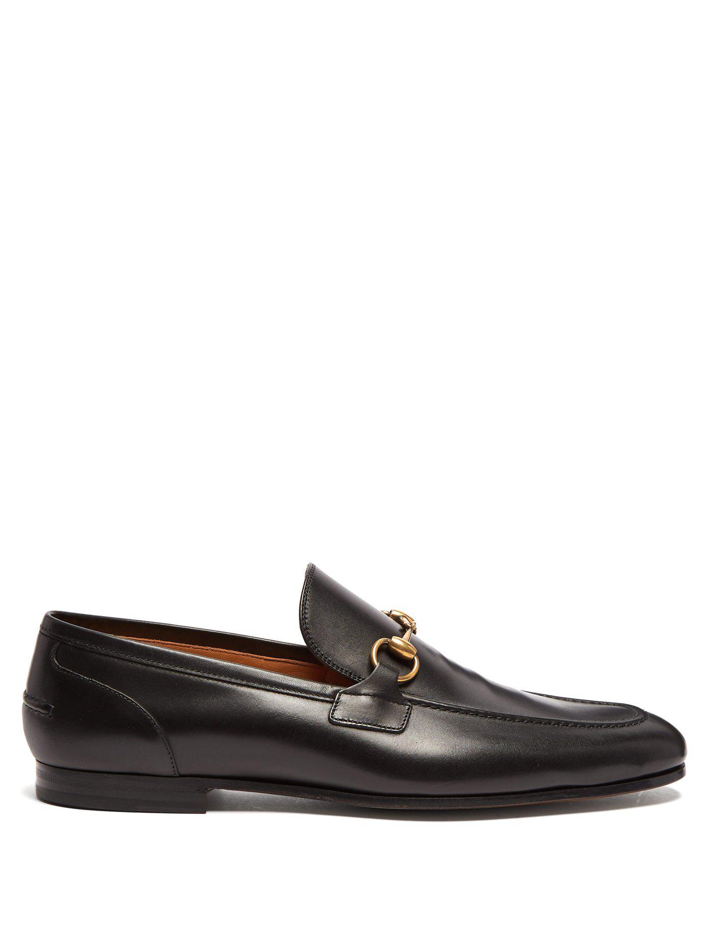 Lyst - Gucci Jordaan Leather Loafers in Black for Men
