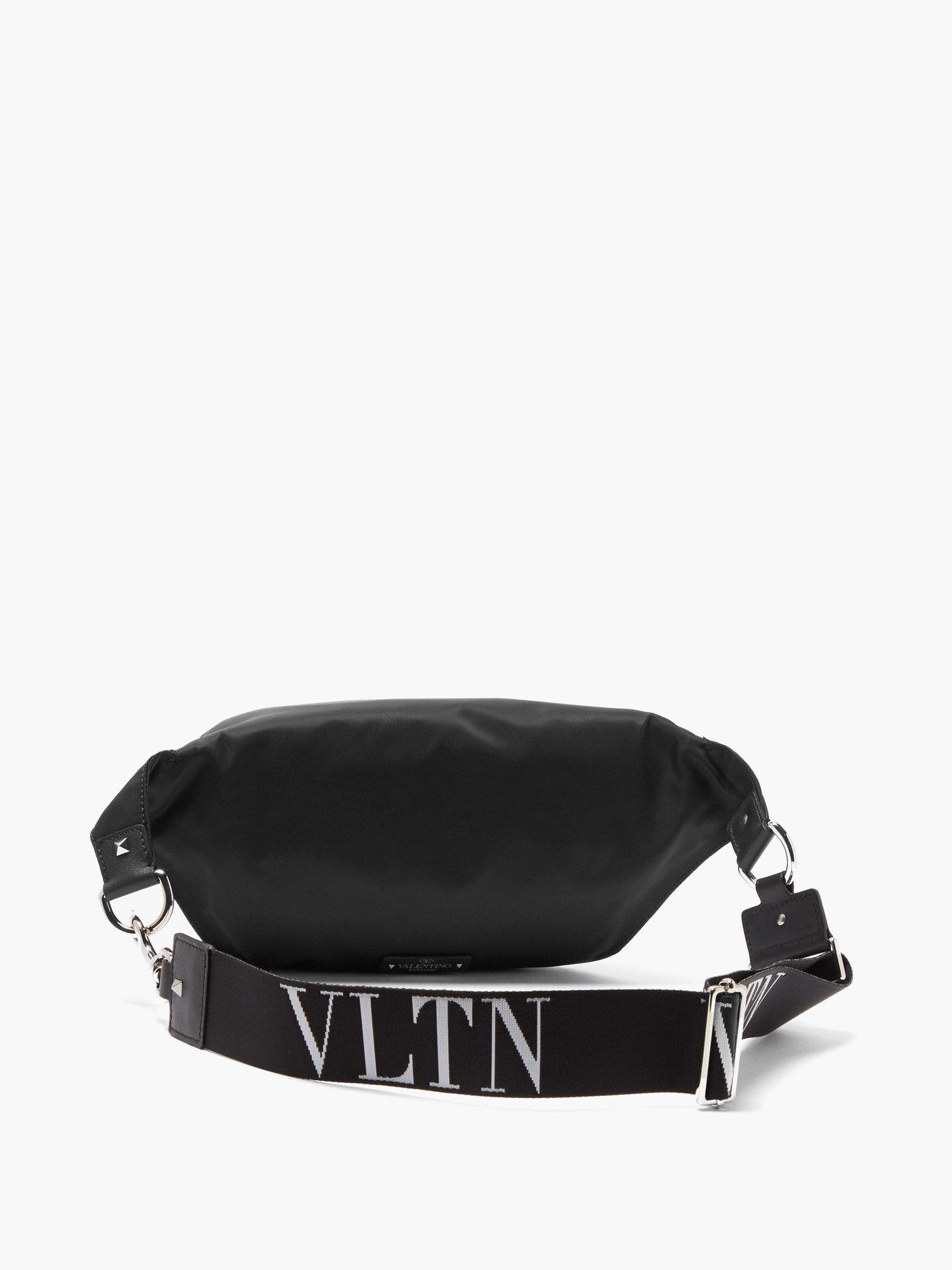 Valentino Vltn Jacquard Rockstud Belt Bag in Black for Men - Lyst