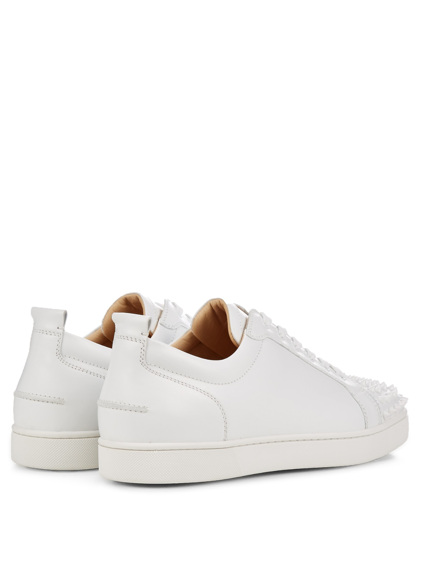 Christian Louboutin Louis Spike-embellished Trainers in White for Men ...