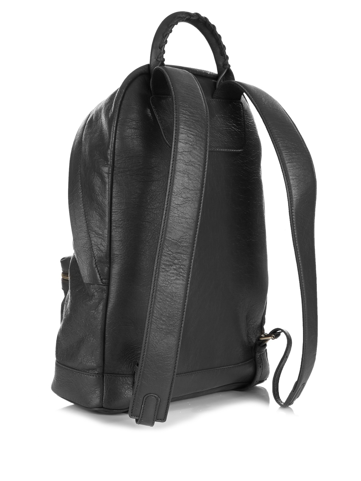 Lyst - Balenciaga Leather Backpack in Gray for Men