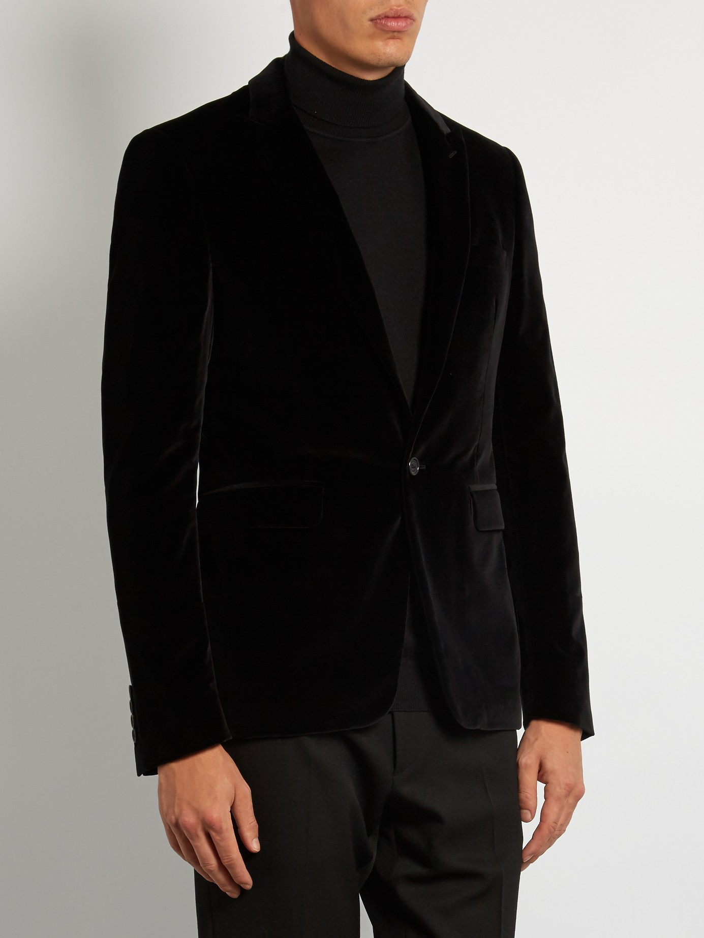 Lyst - Burberry Tailored Velvet Dinner Jacket in Black for Men