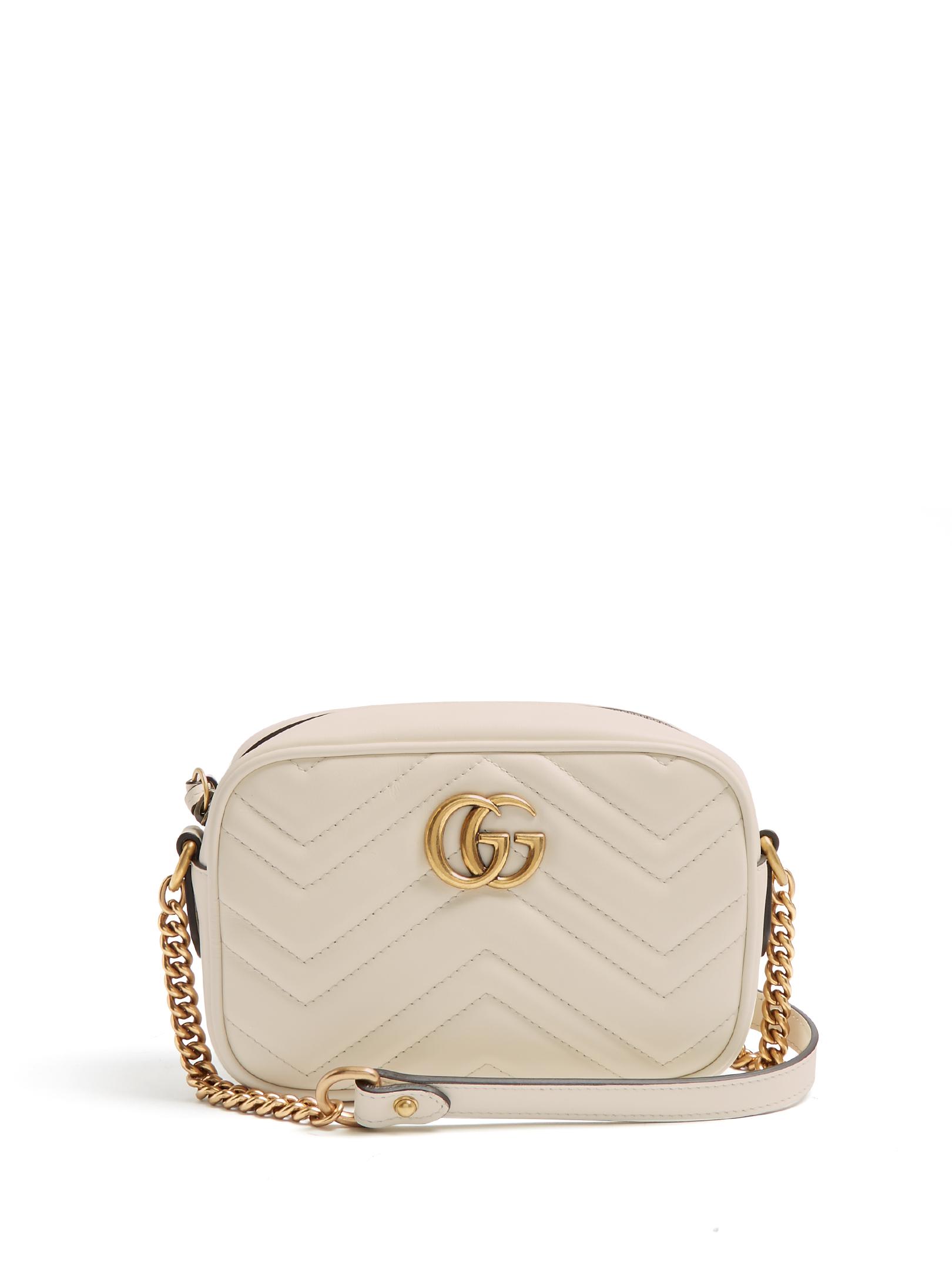 Gucci Gg Marmont Matelassé Shoulder Bag in White - Save 20% | Lyst