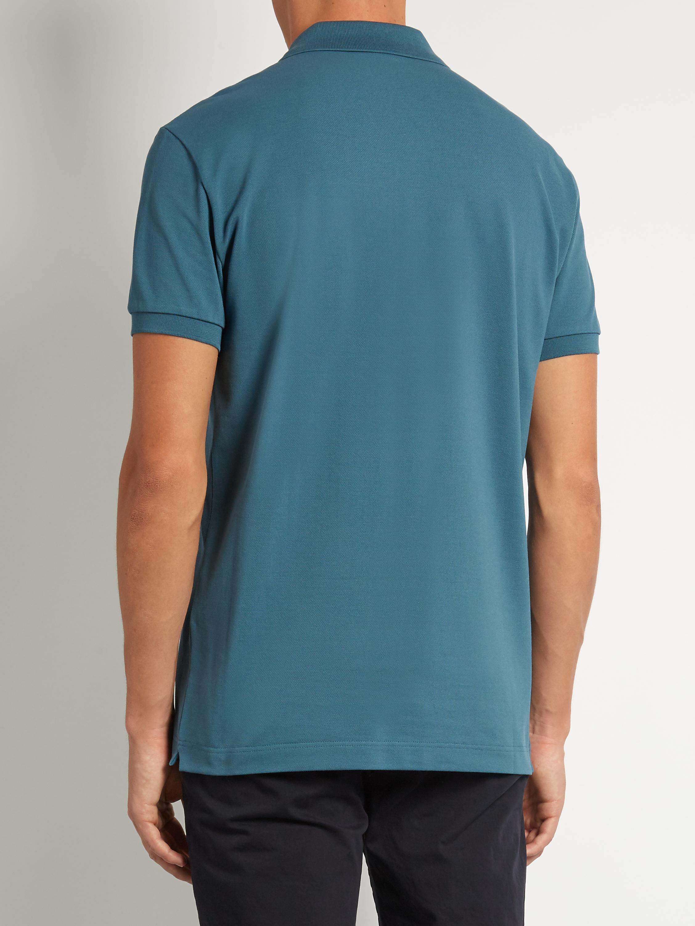 embroidered cotton-piqué polo shirt