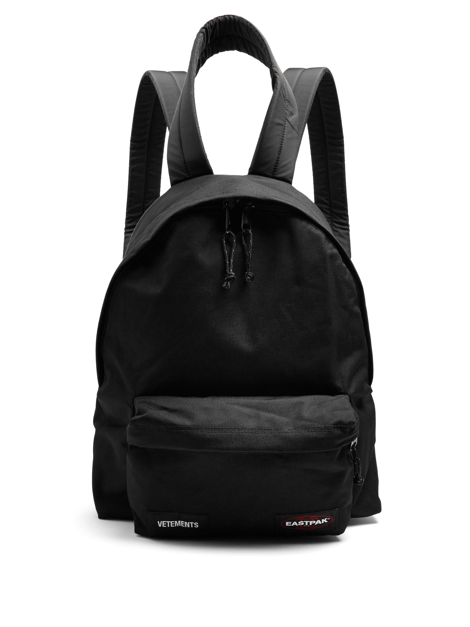 Lyst - Vetements X Eastpak Oversized Canvas Backpack in Black for Men