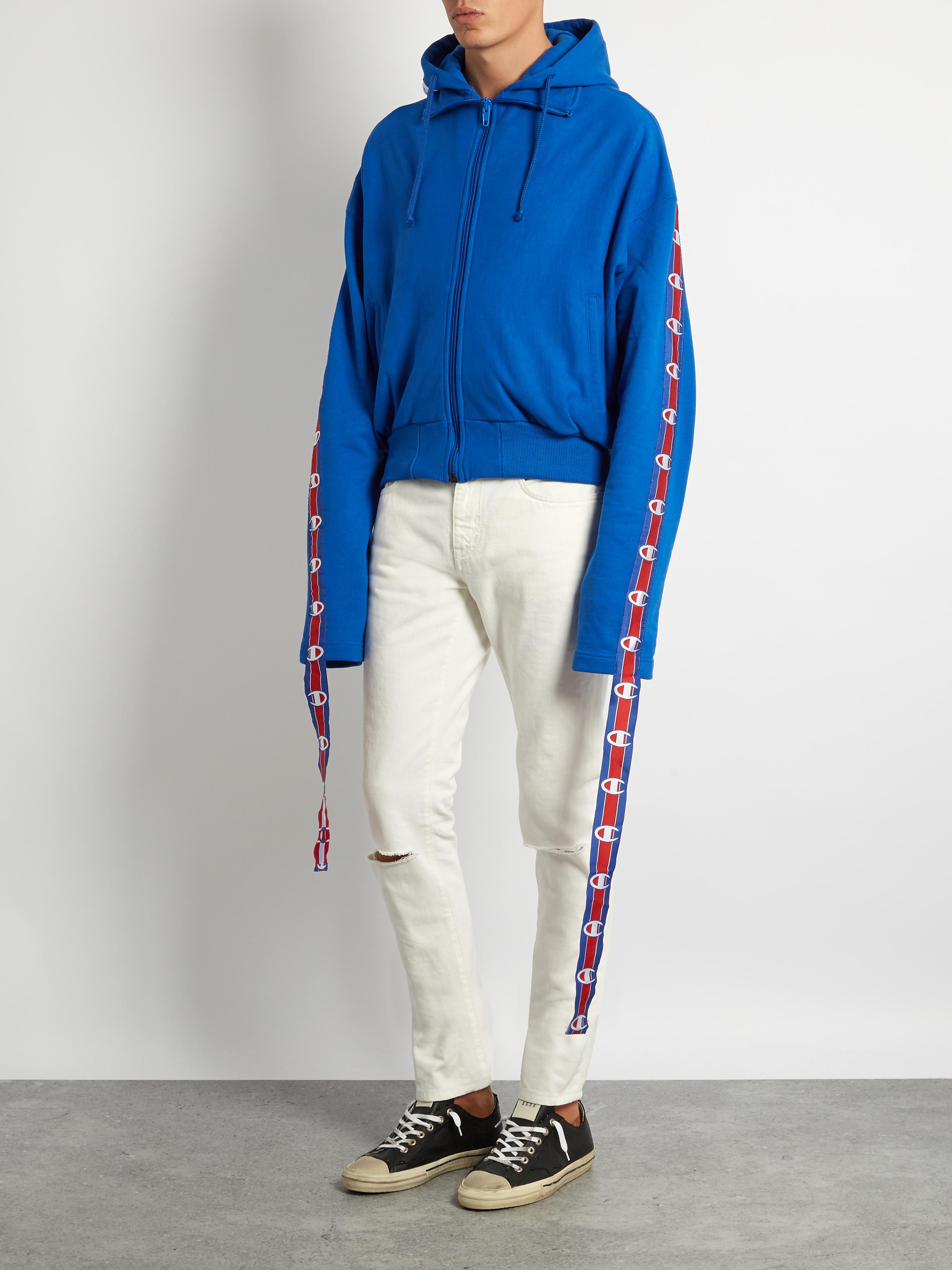 champion blue sweatshirt