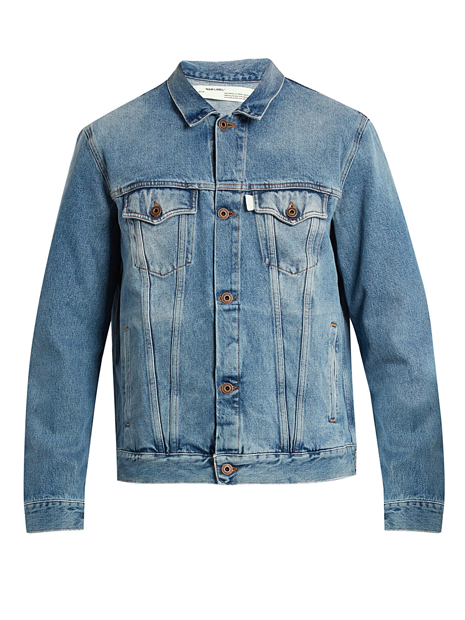 Lyst - Off-White C/O Virgil Abloh Spray Paint Denim Jacket in Blue for Men