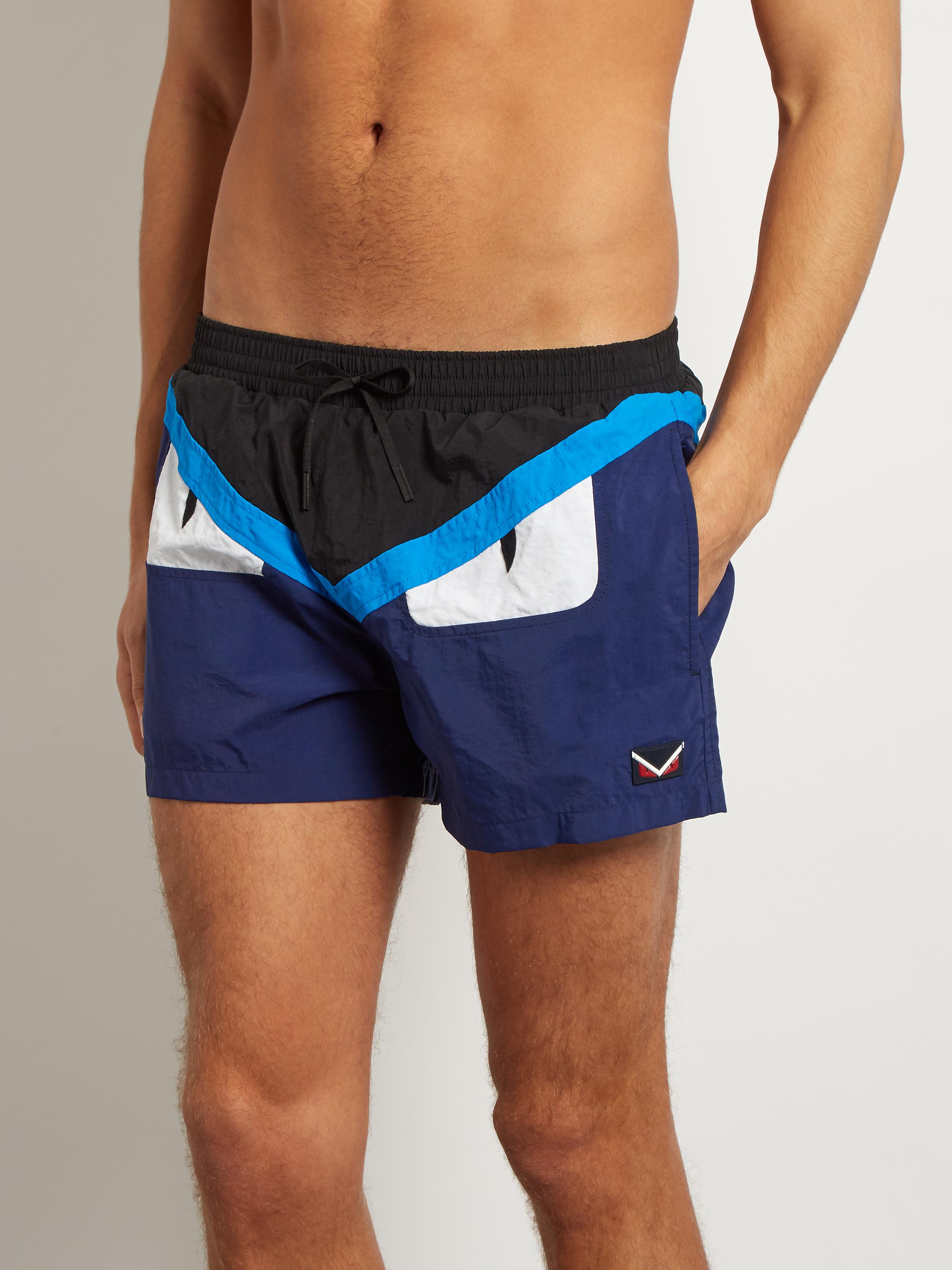 Fendi Bag Bugs Swim Shorts in Blue for Men | Lyst