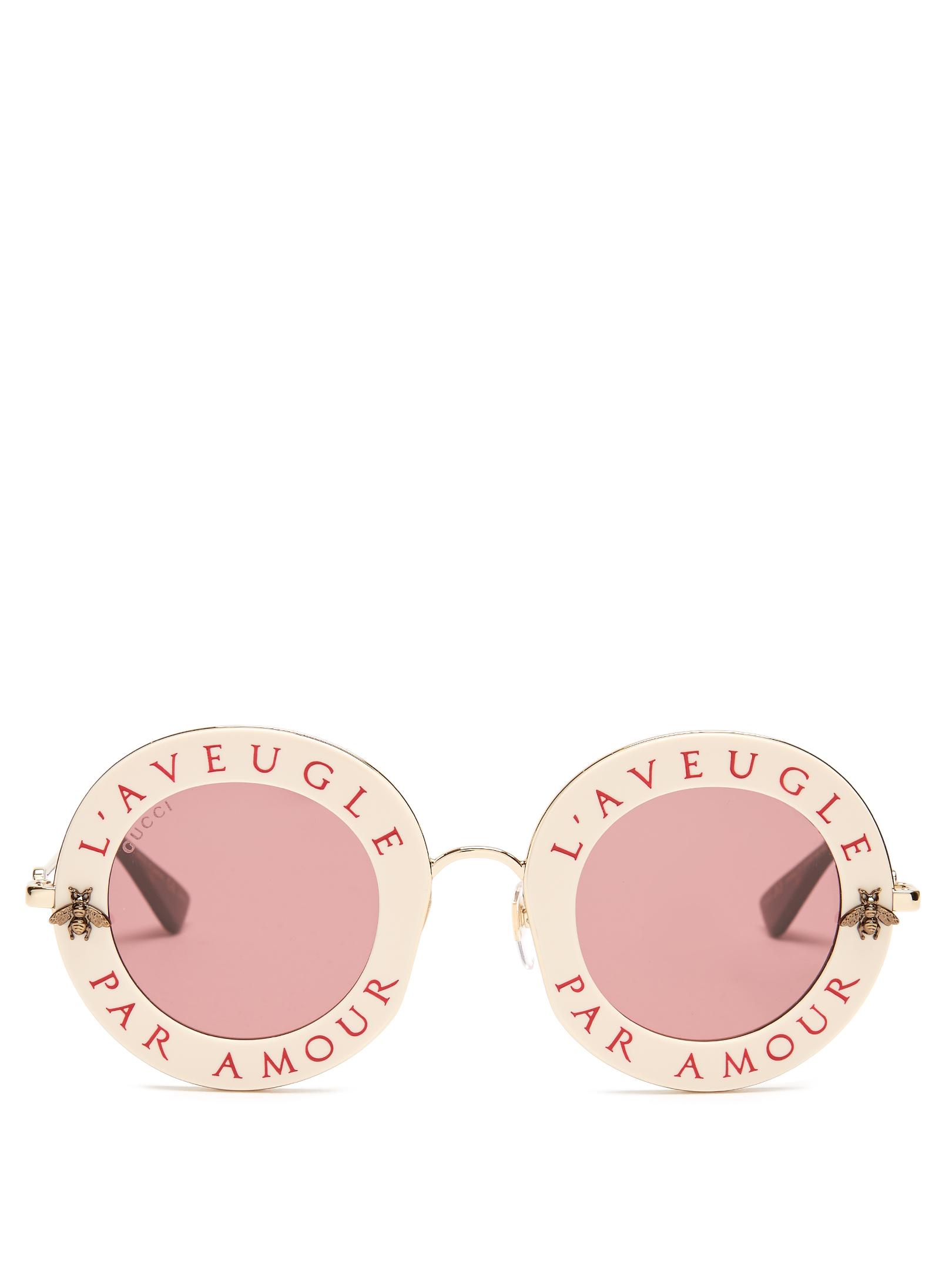 Online sell laveugle sunglasses gucci white amour par free shipping with