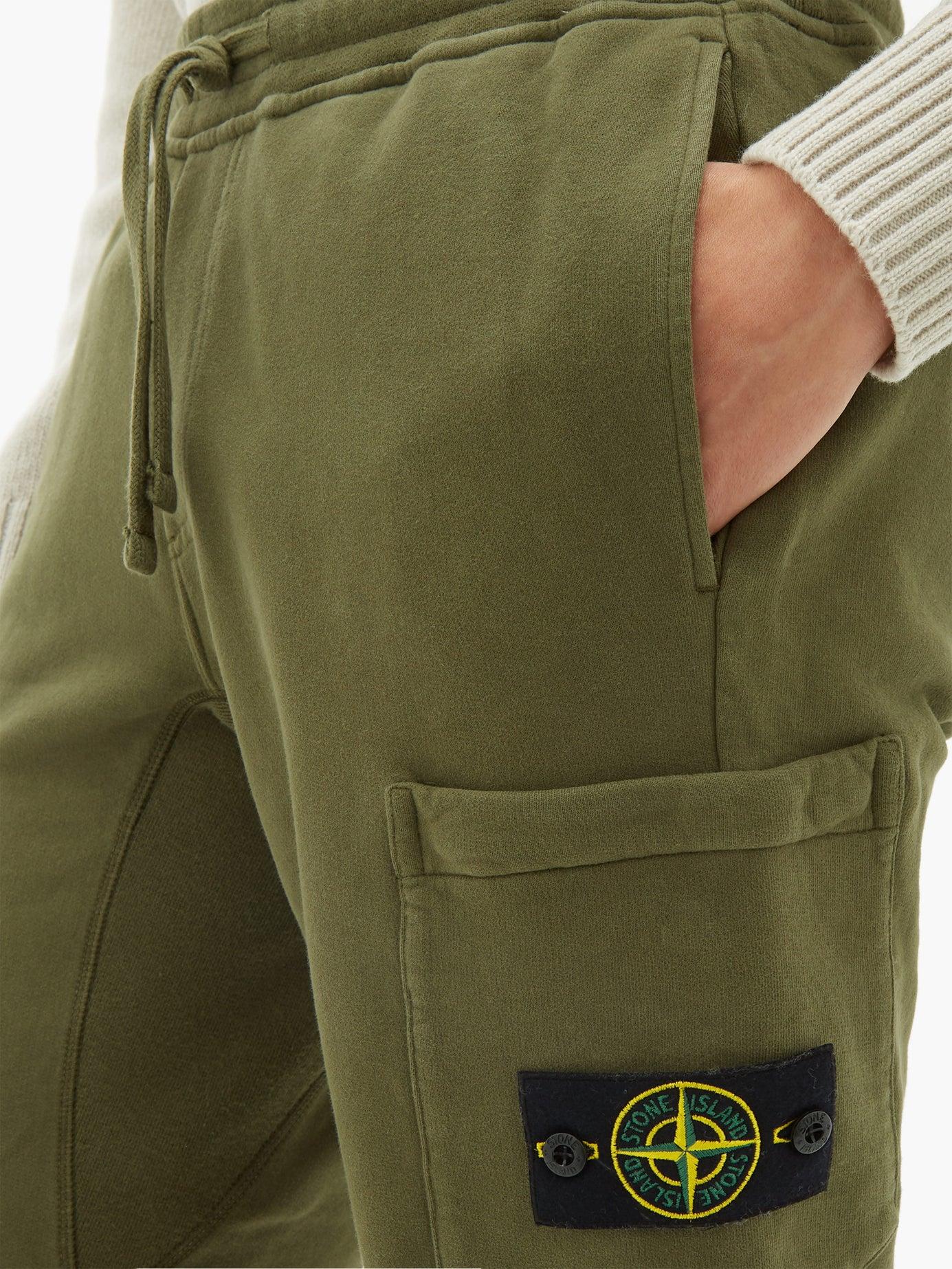 stone island green cargo