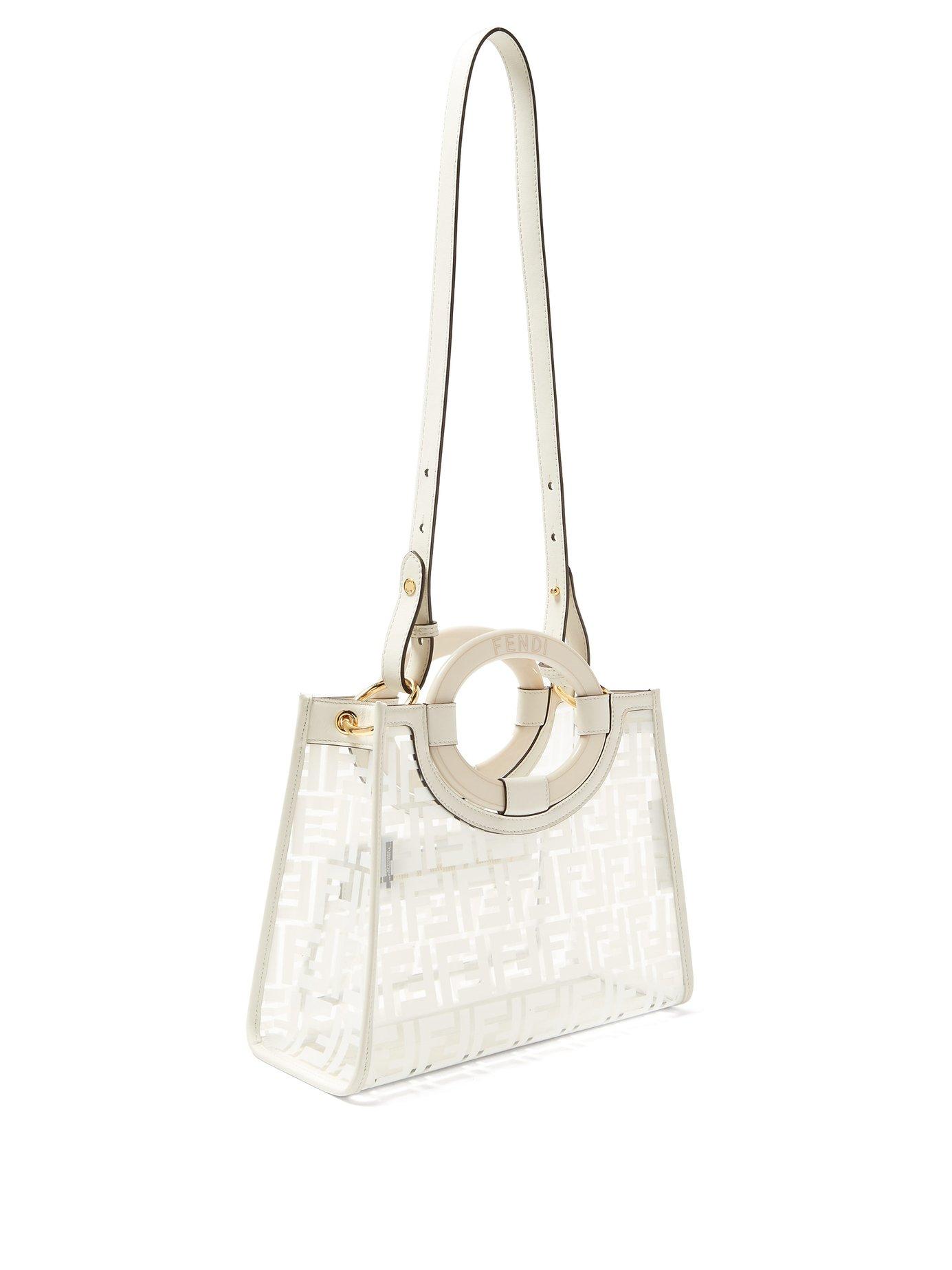 white leather small handbag