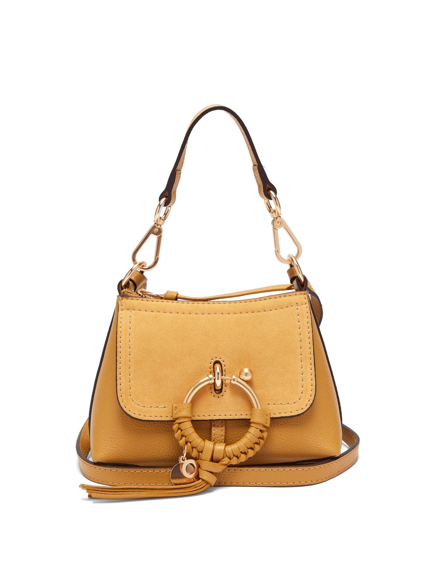 See By Chloé Joan Mini Leather Cross Body Bag in Yellow - Lyst
