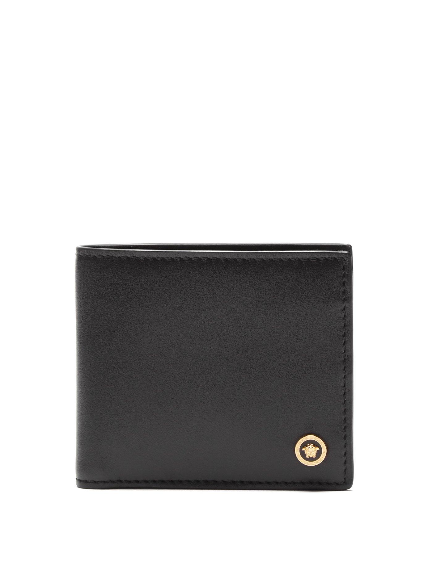 Versace Medusa Head Leather Bi Fold Wallet in Black for Men Save 27