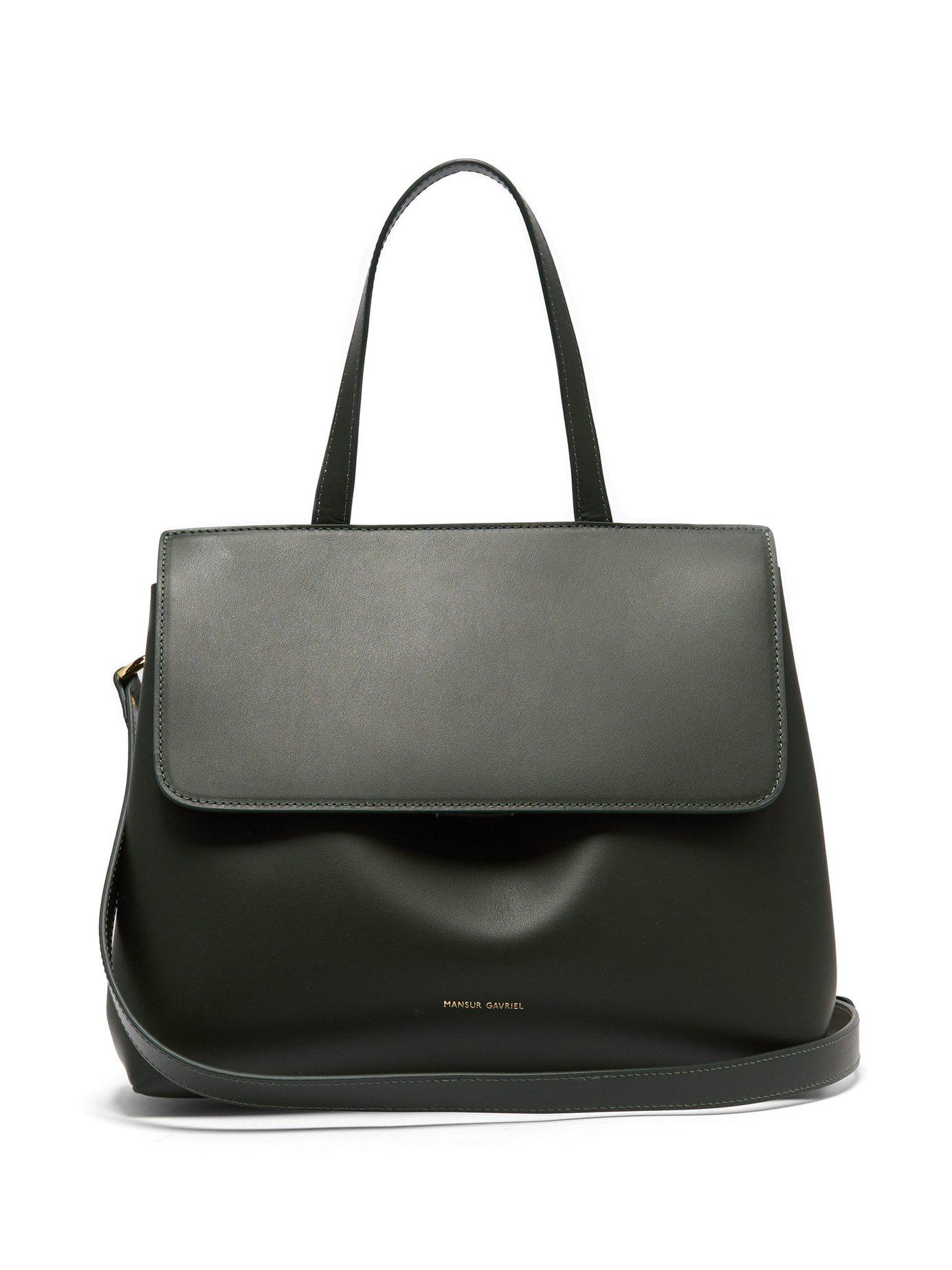 Lyst Mansur Gavriel Mini Lady Leather Cross Body Bag In Green View Fullscreen