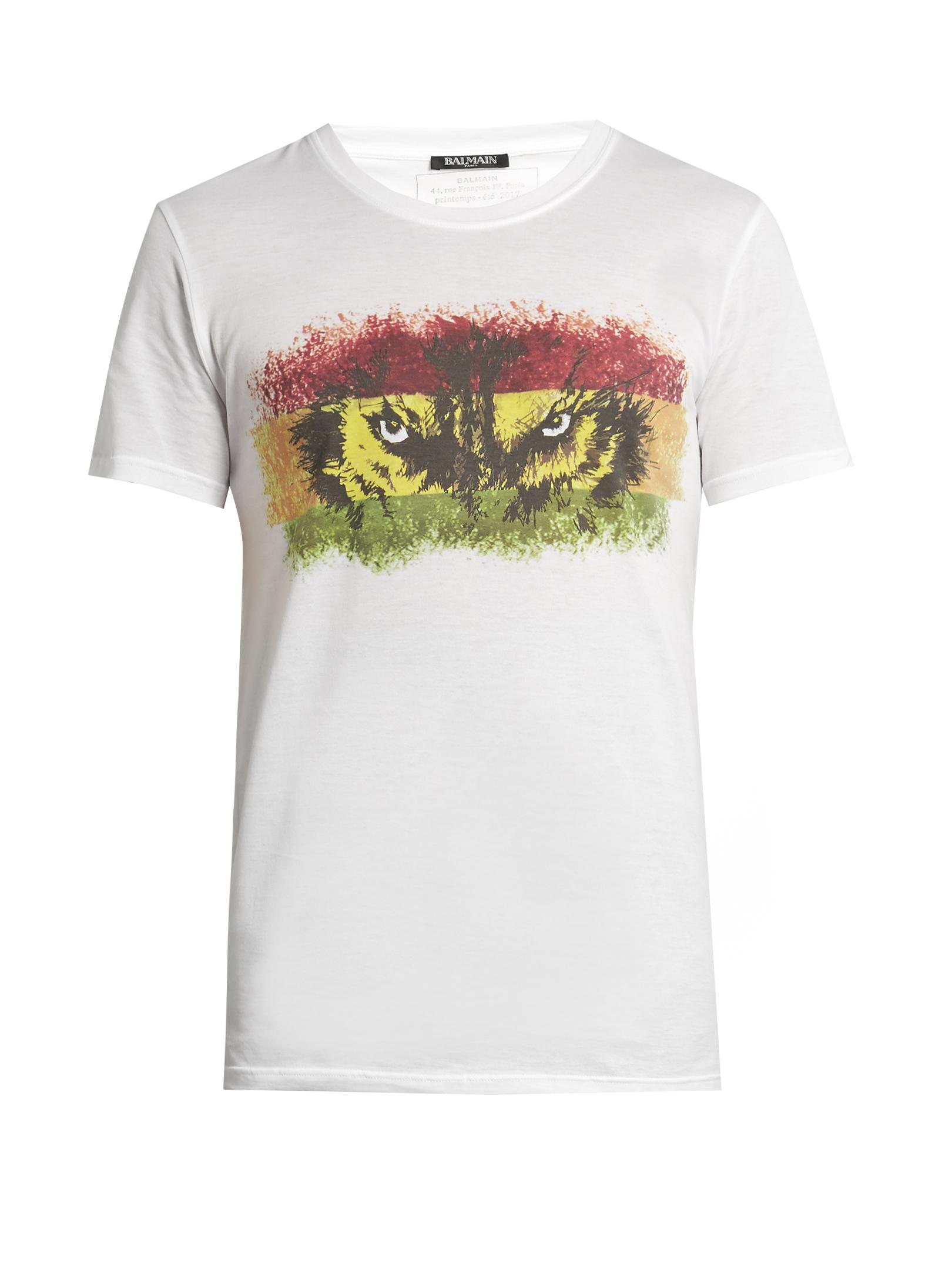 Balmain wolf t shirt best sale