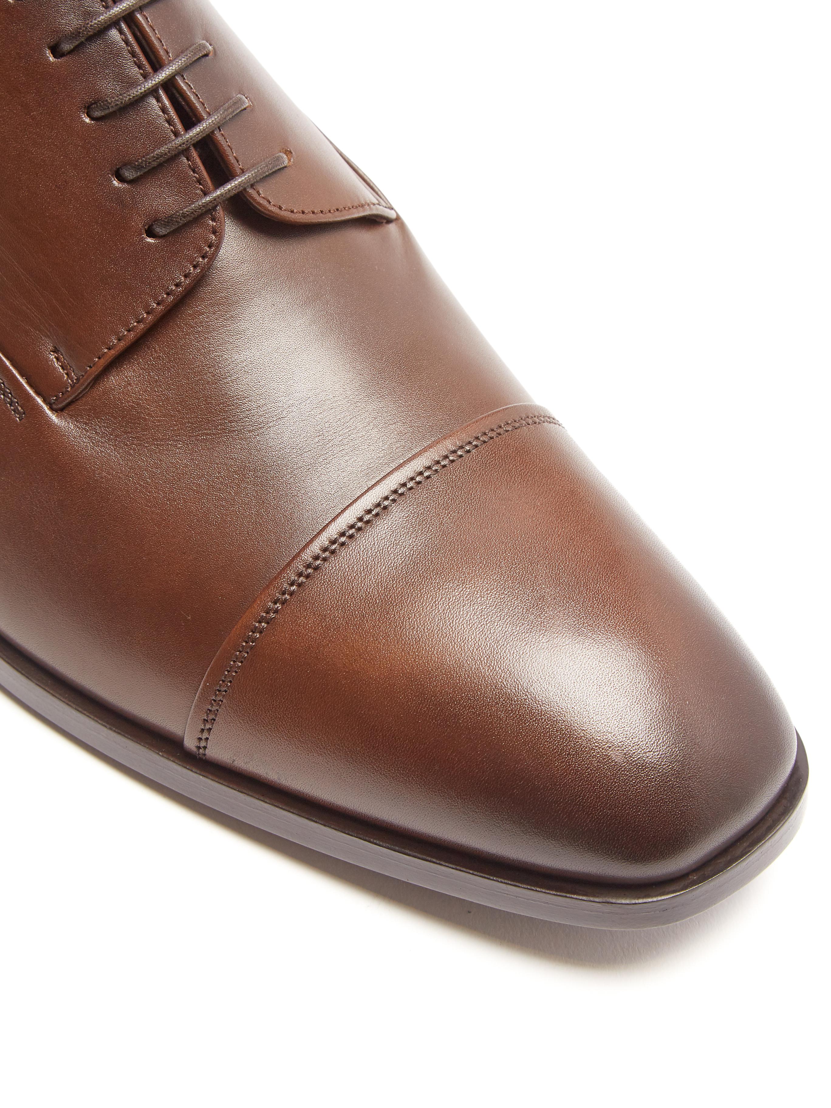 Lyst Ermenegildo Zegna Riccardo Leather Derby Shoes In Brown For Men Gallery