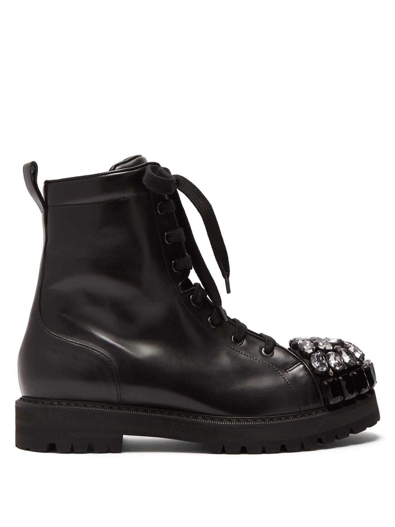 embellished combat boots womens
