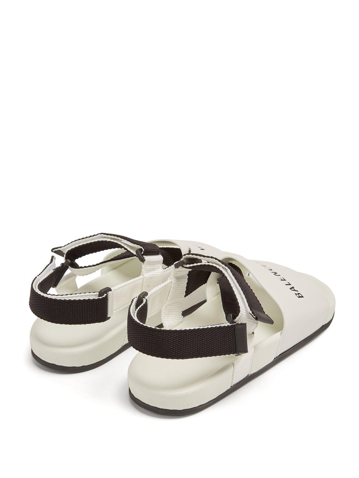 balenciaga logo strap sandals