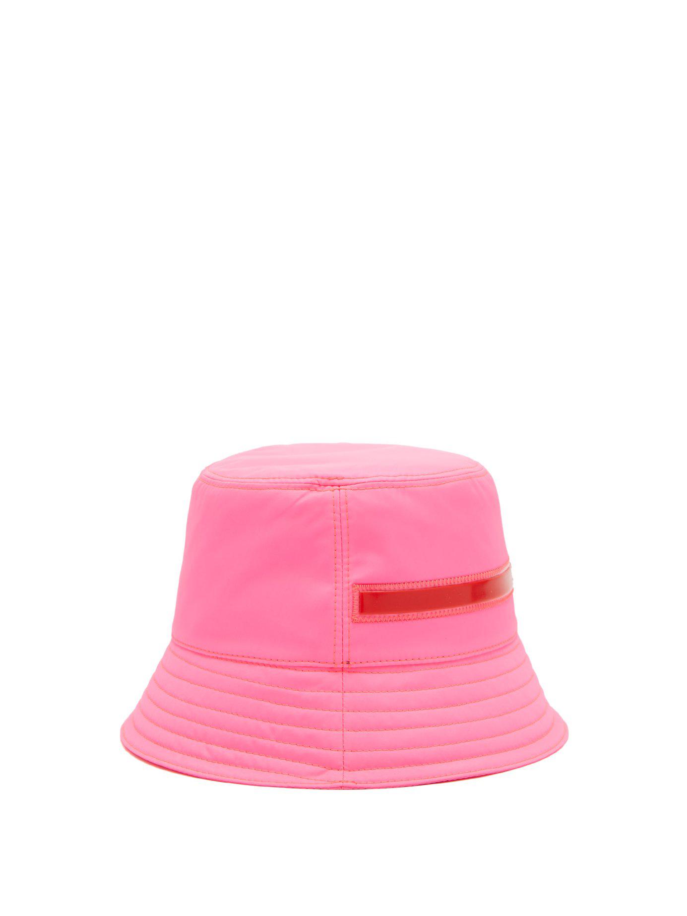Lyst - Prada Linea Rossa-logo Bucket Hat in Pink