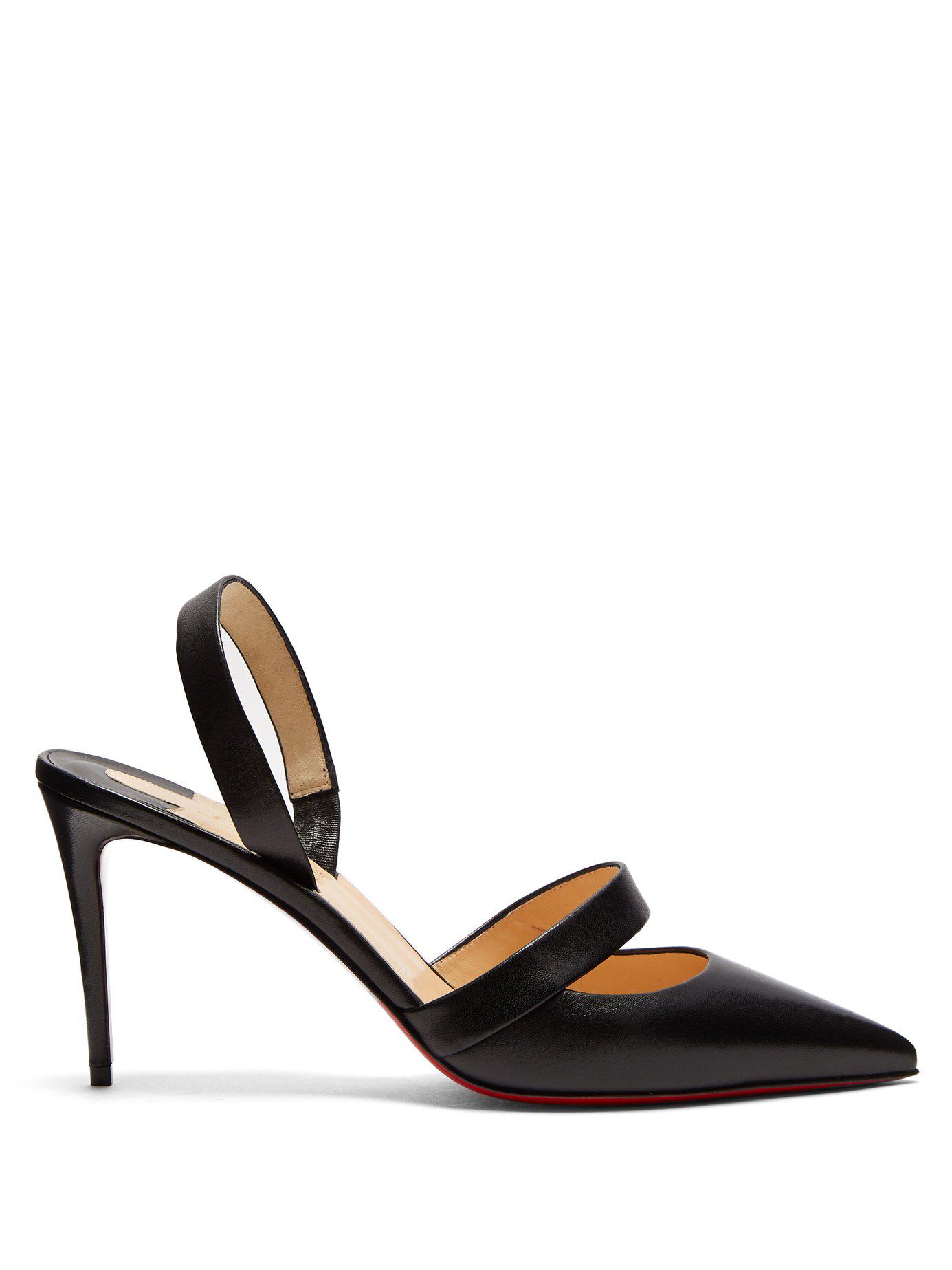 christian louboutin black slingback pumps