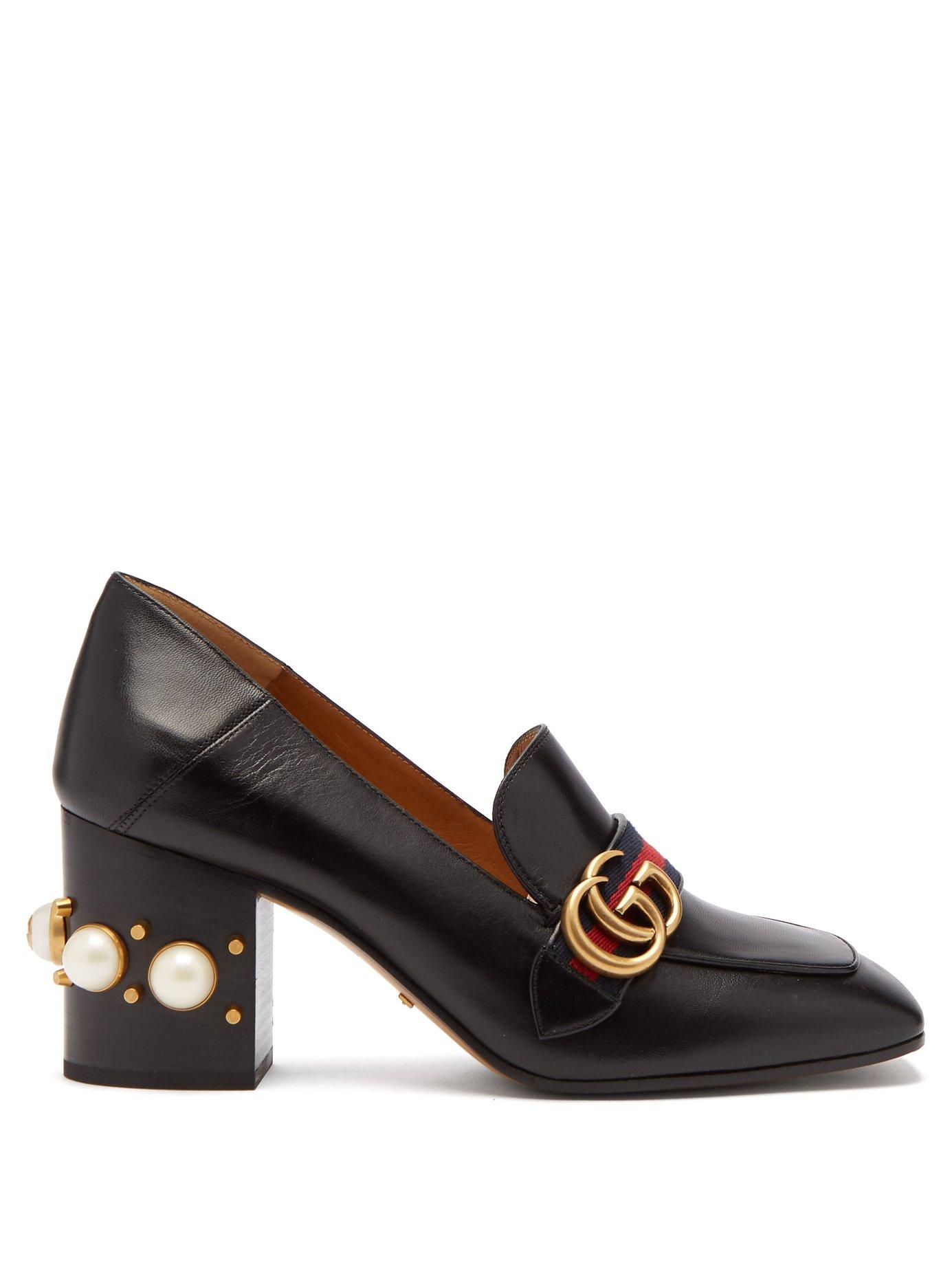 Gucci Peyton Embellished Leather Loafers in Black - Save 23% - Lyst