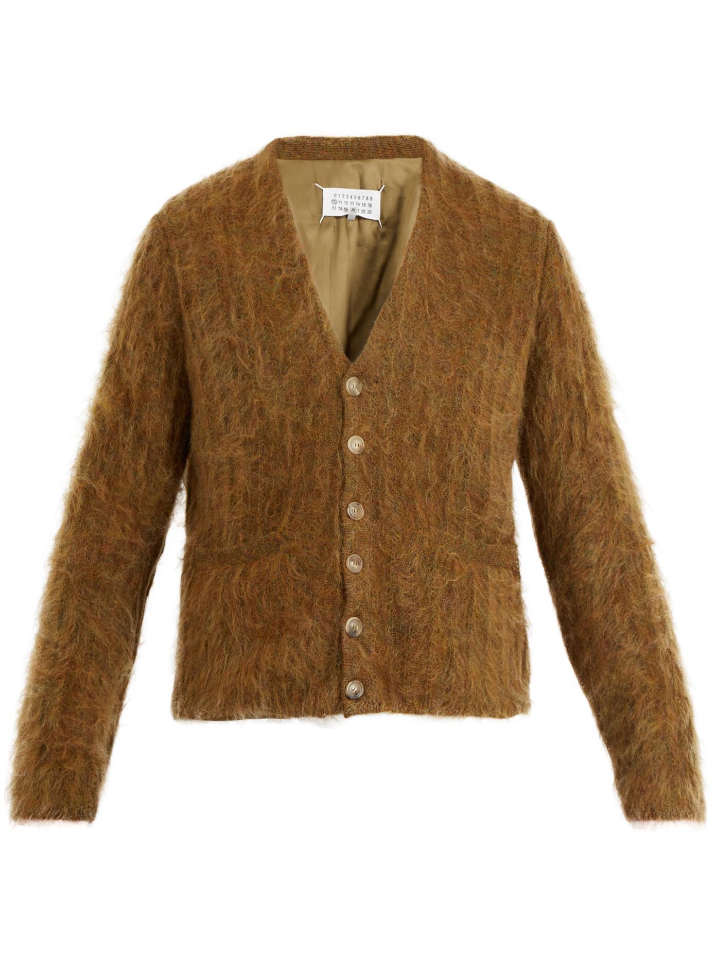 Lyst Maison Margiela Brushed mohair Wool  blend Cardigan 