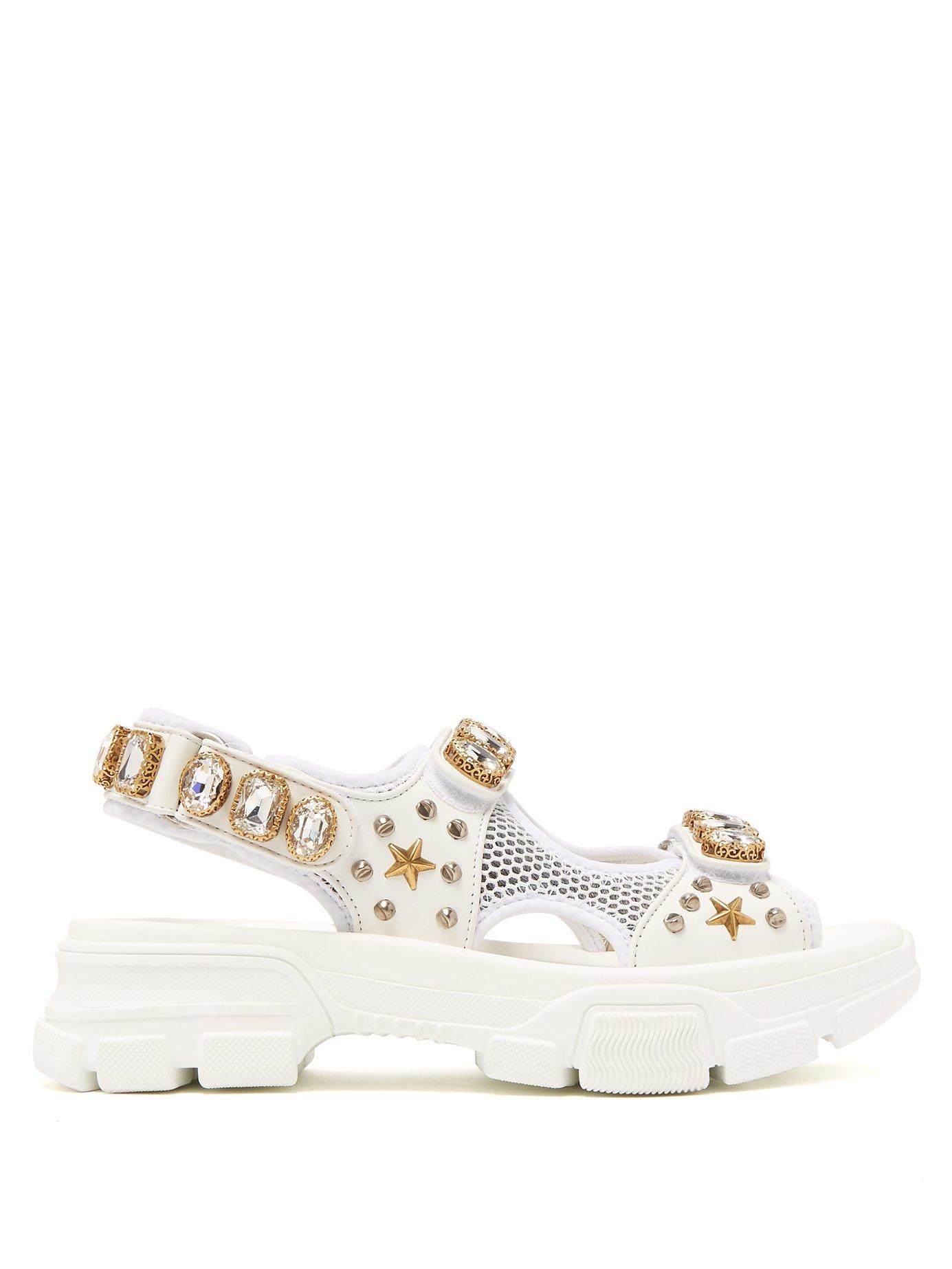 Gucci embellished sandals online