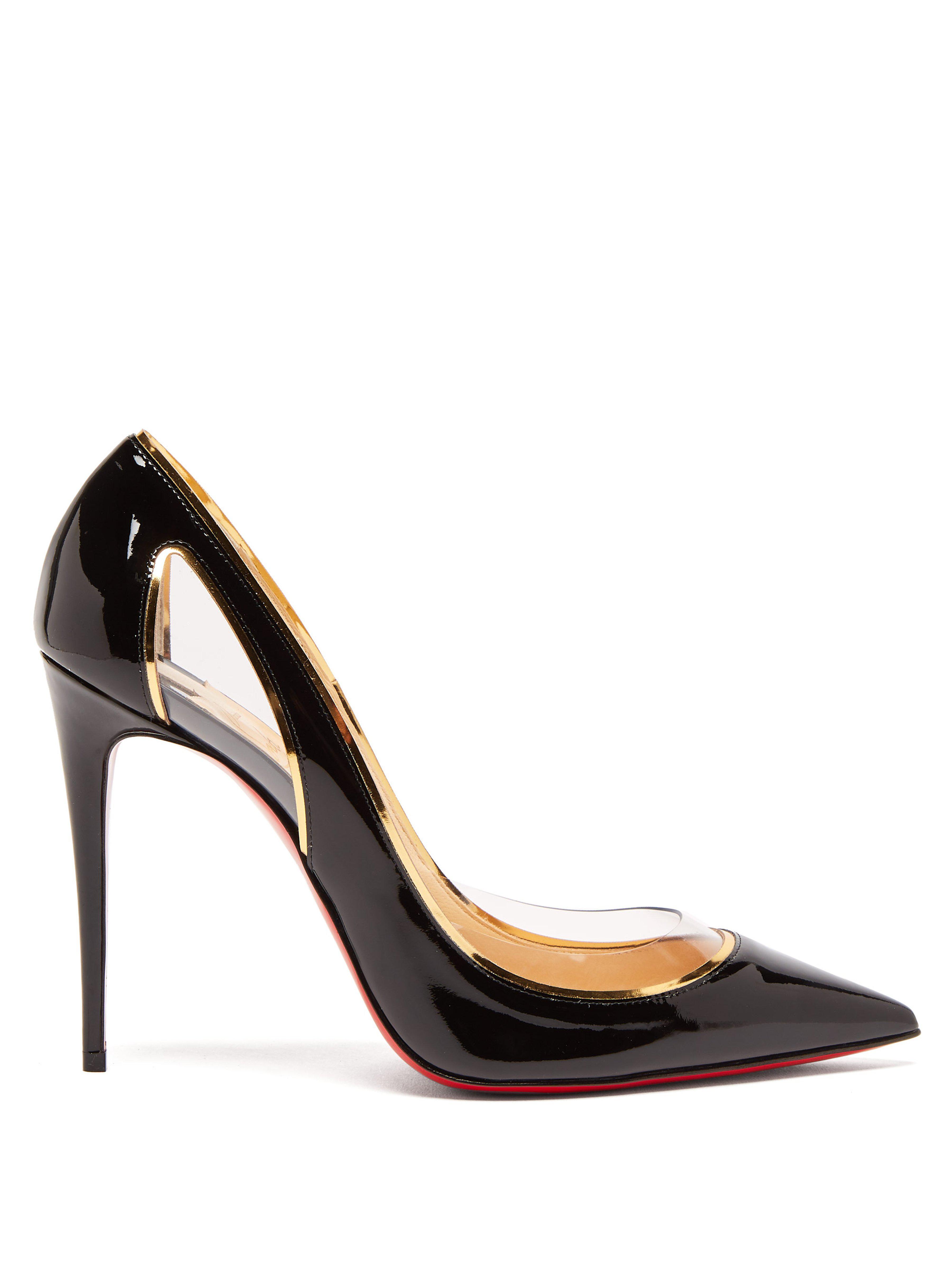 christian louboutin black leather