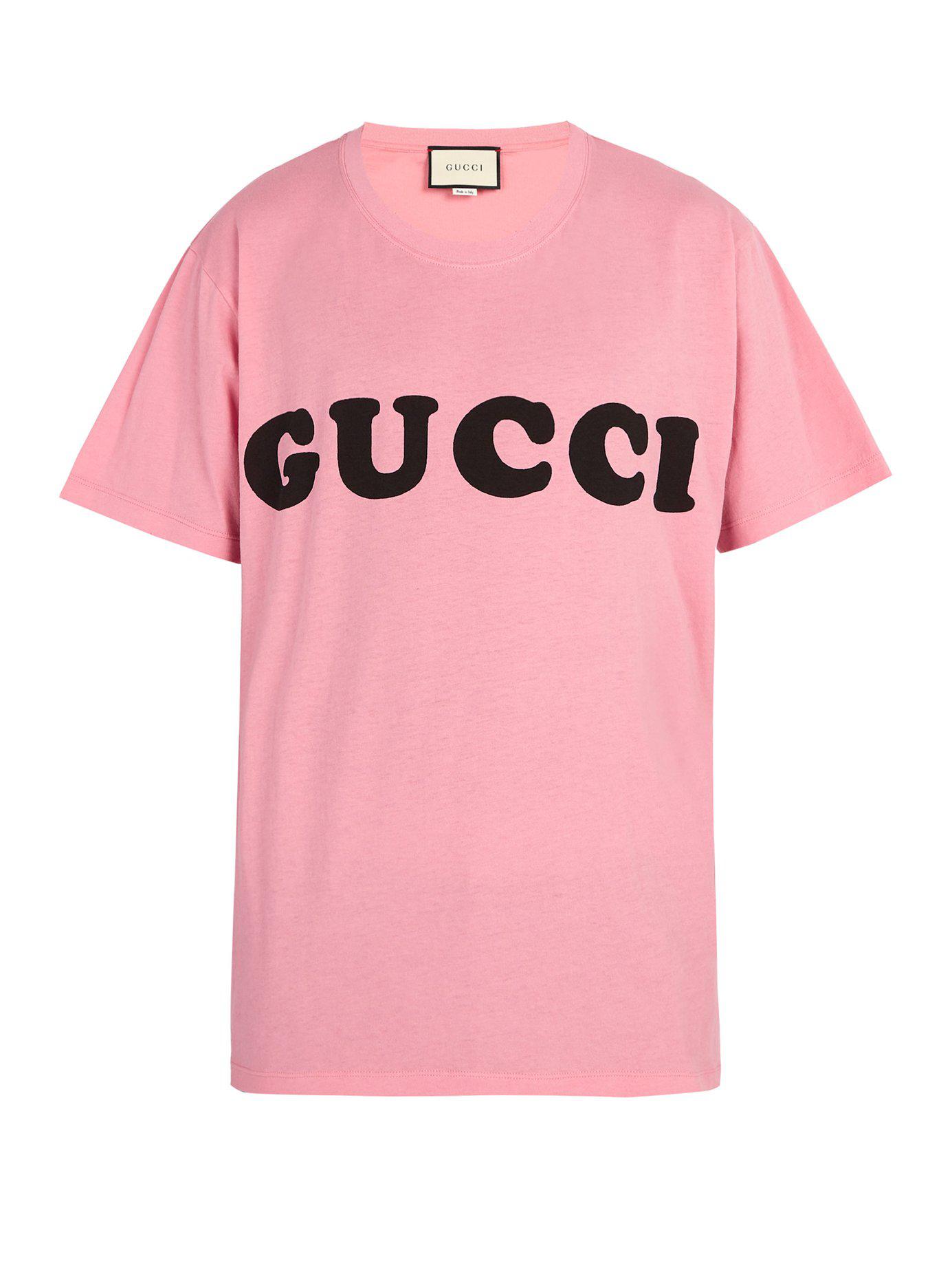 Lyst - Gucci Cotton T-shirt in Pink for Men