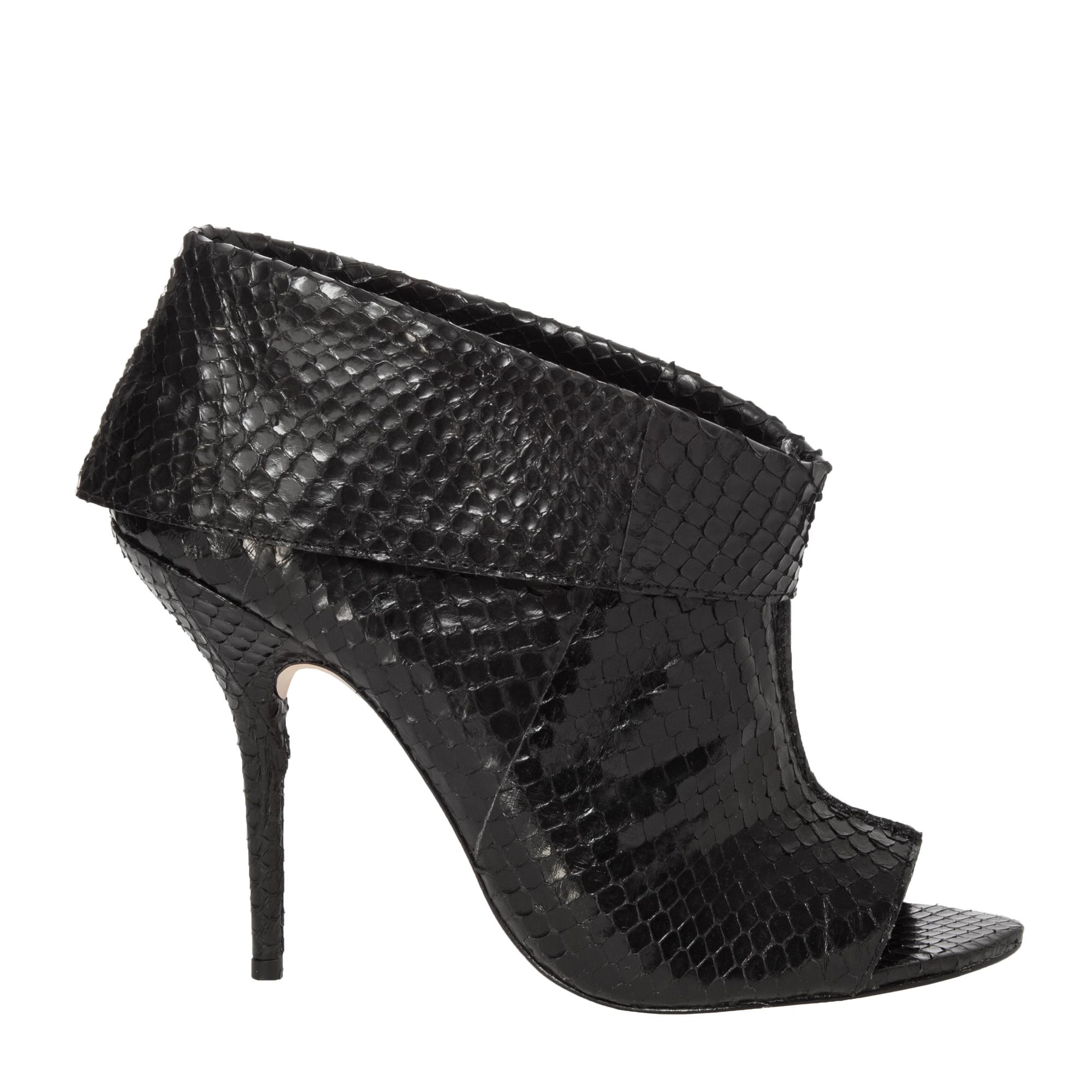 Leon max Elope - Low Cut Snakeskin Booties in Black | Lyst