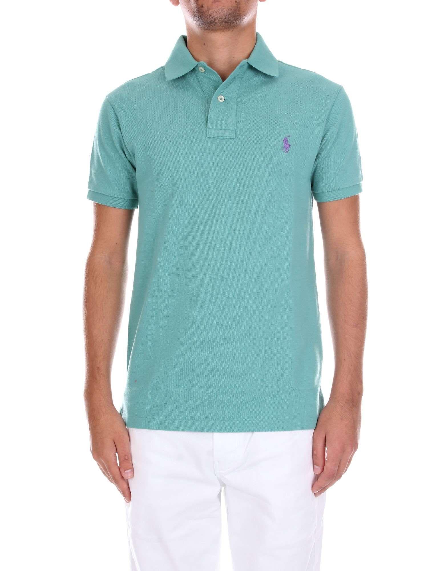 Ralph Lauren Light Blue Cotton Polo Shirt in Blue for Men - Lyst