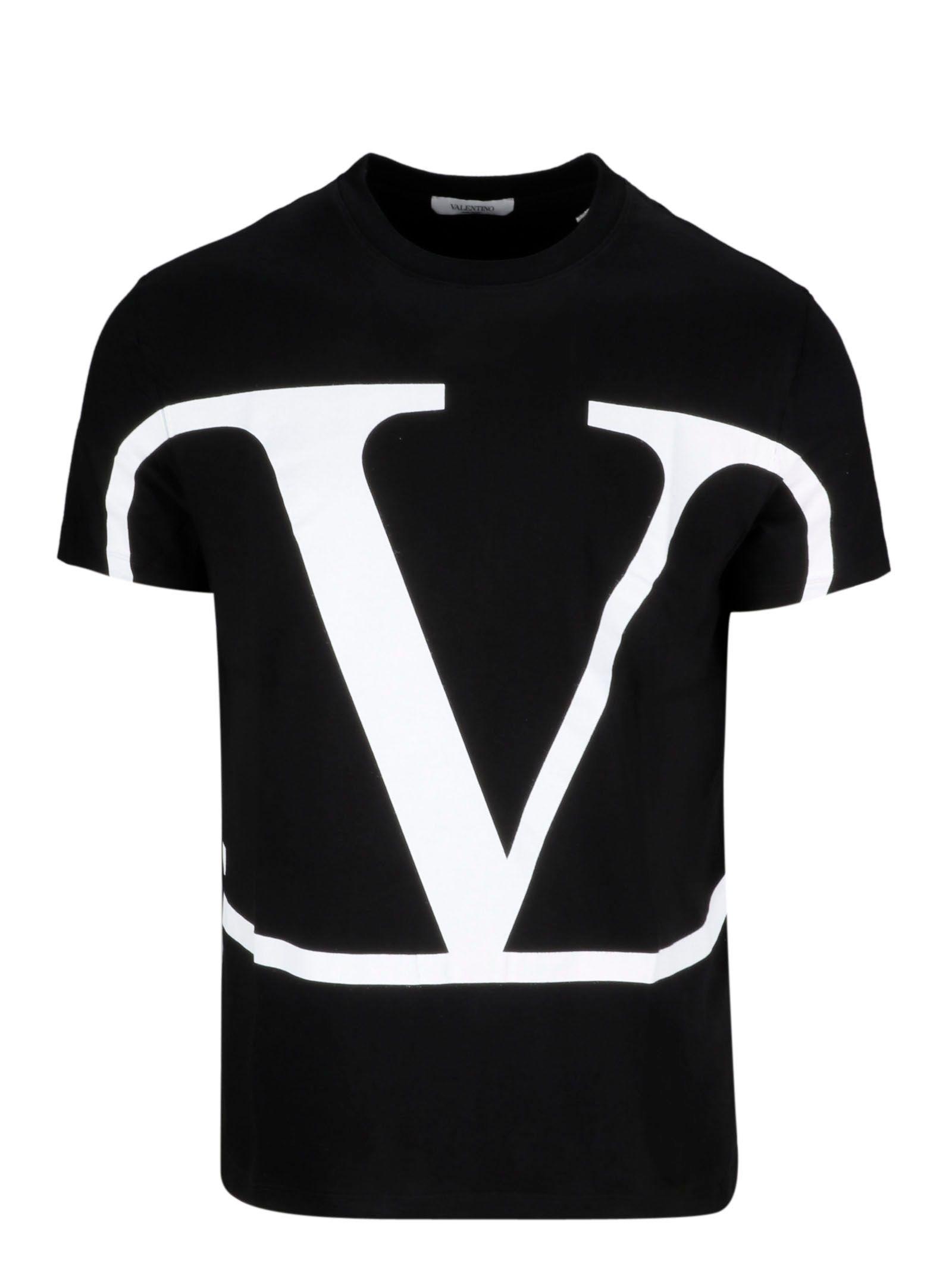 Valentino Logo Tee in Black White (Black) for Men - Save 35% - Lyst