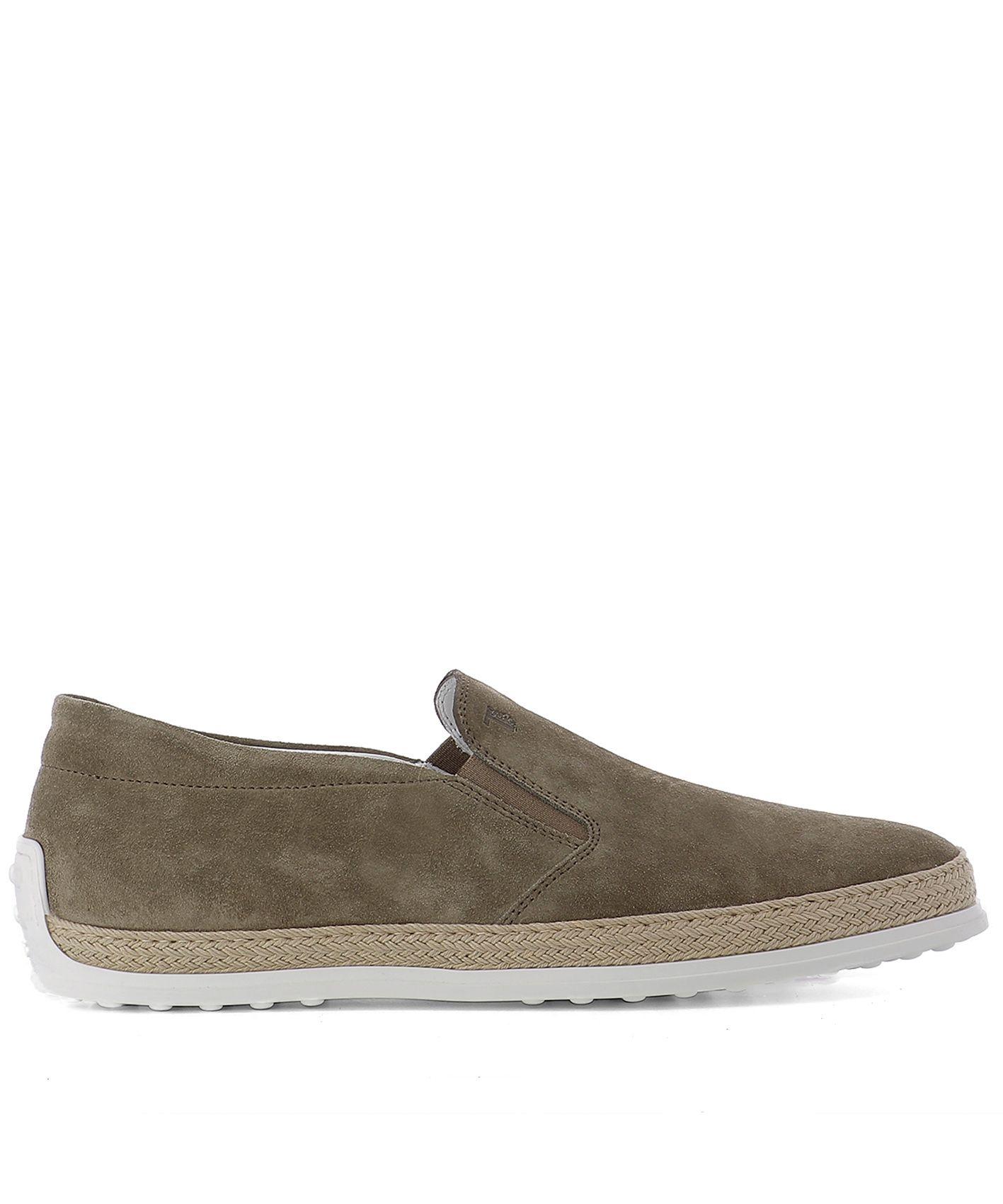 Tod's Grey Suede Slip On Sneakers in Gray for Men - Lyst
