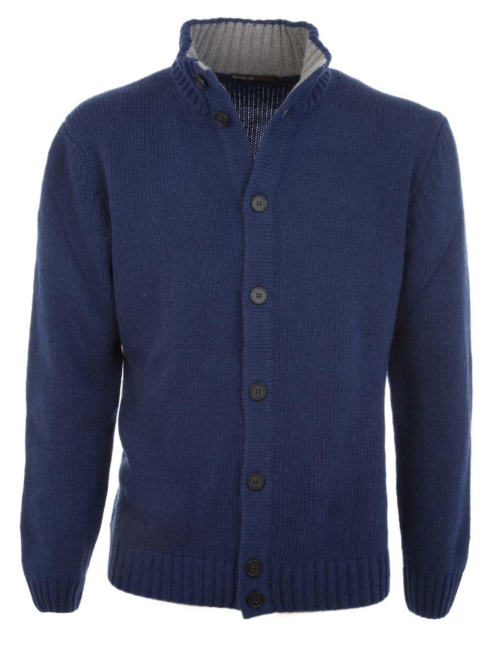 Ones Blue Wool Cardigan in Blue for Men - Lyst