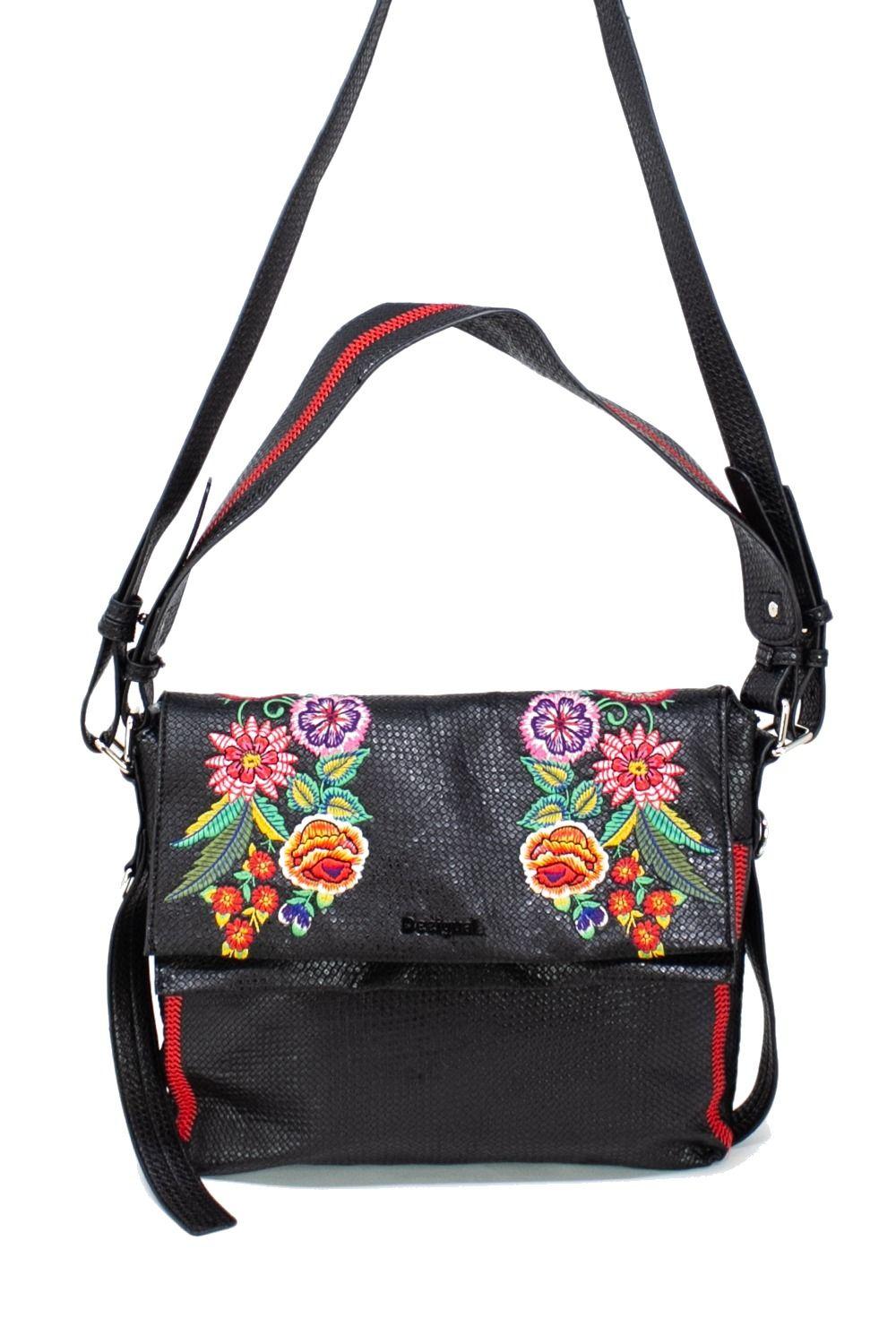 Desigual Black Polyurethane Shoulder Bag in Black Lyst