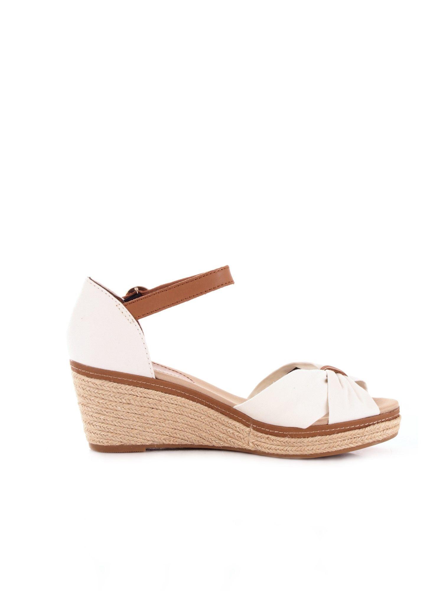 Tommy Hilfiger White Fabric Sandals  in White Lyst