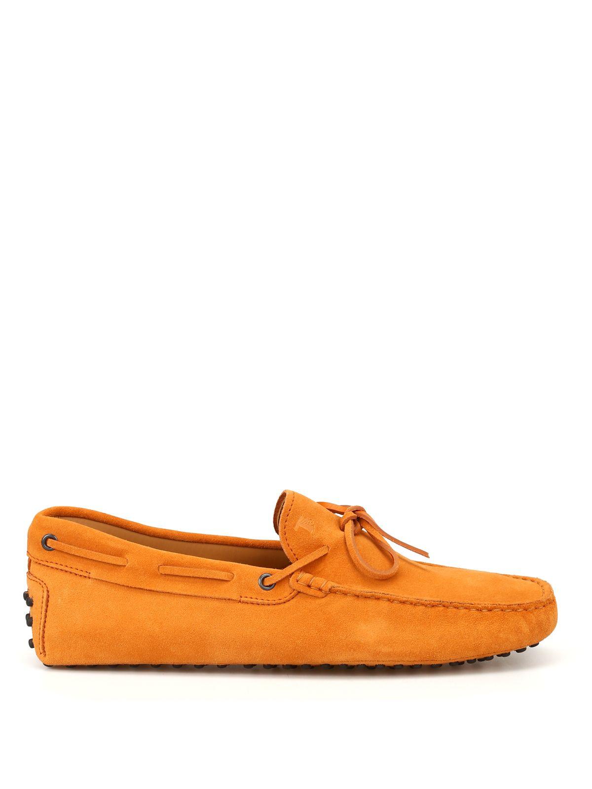 Tod's Orange Suede Loafers in Orange for Men - Lyst