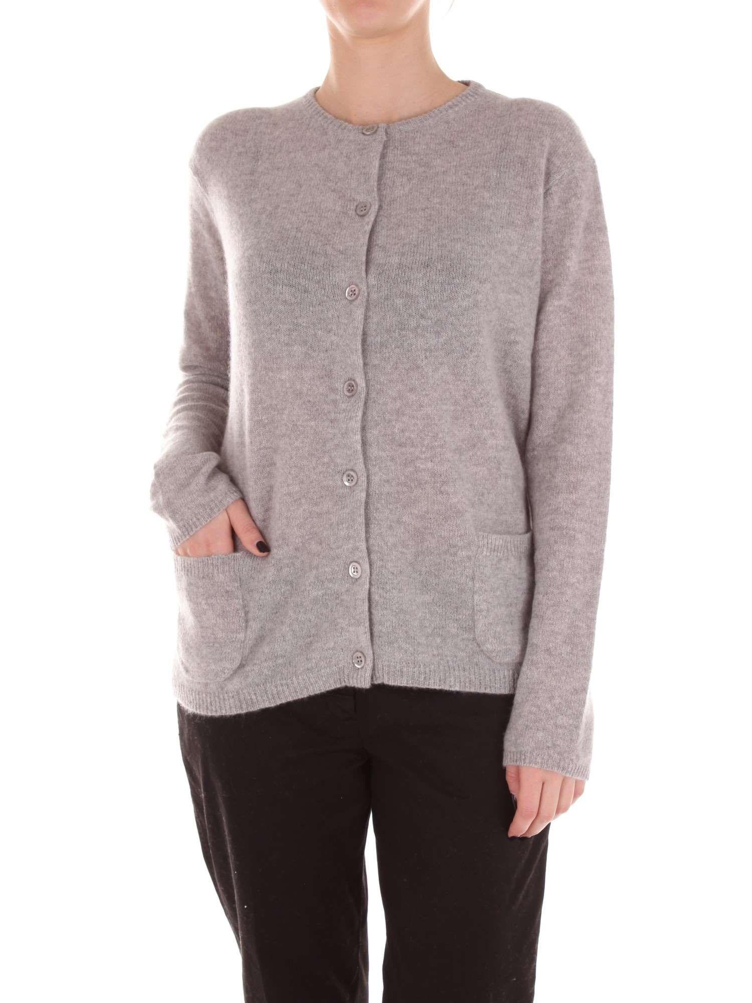 Aspesi Grey Cashmere Cardigan in Gray - Lyst