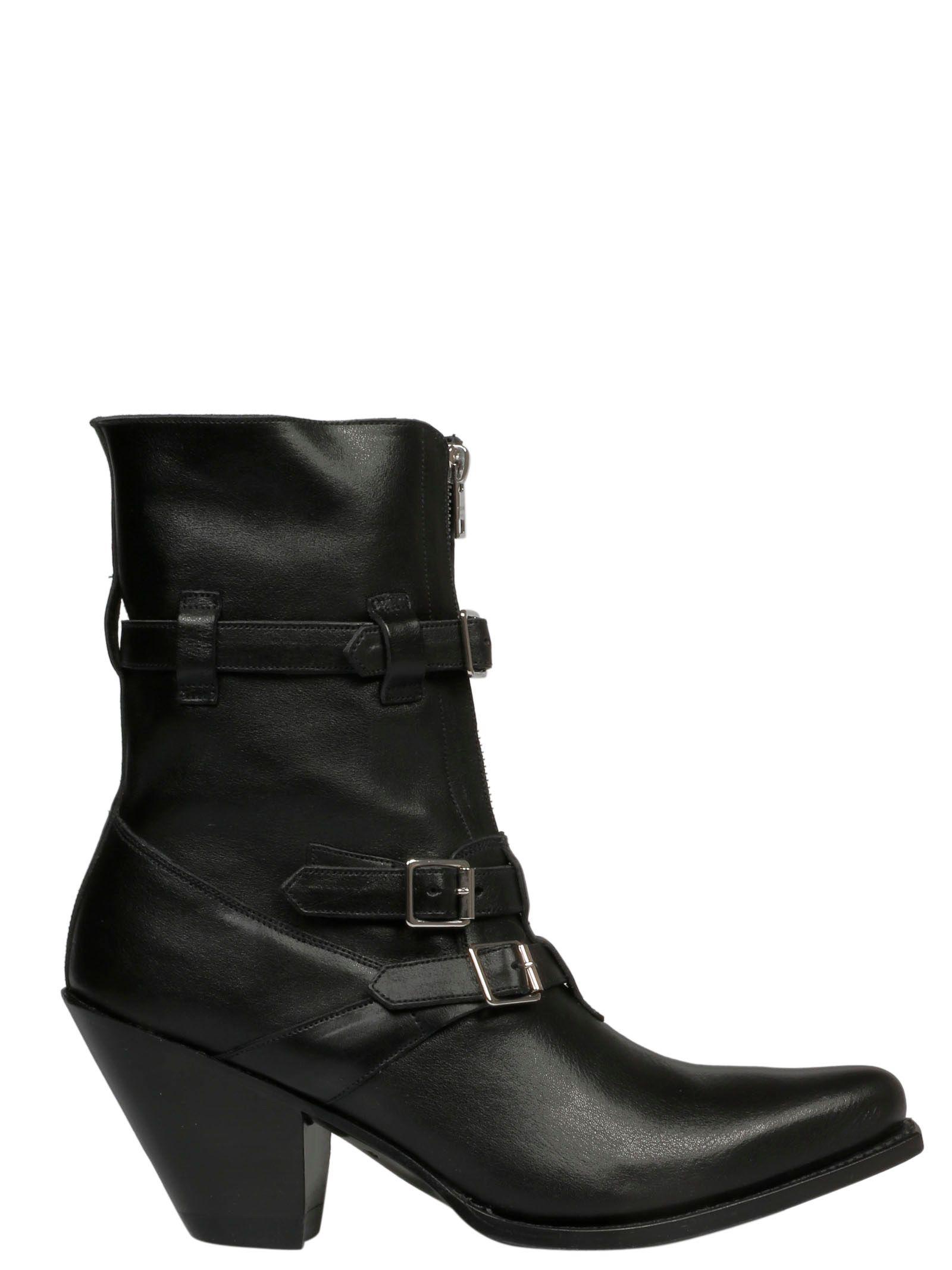 celine leather bootie