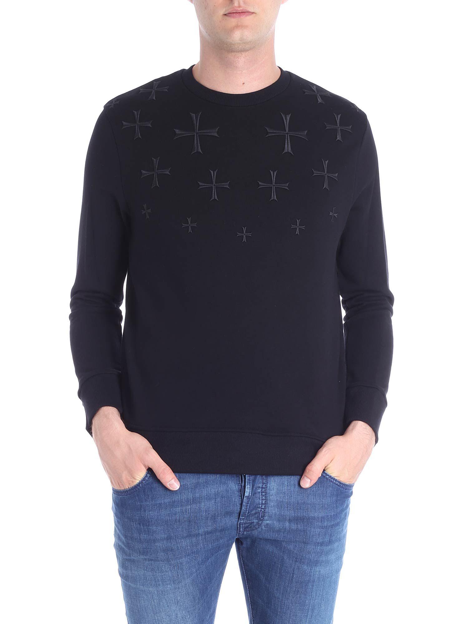 neil barrett black sweatshirt