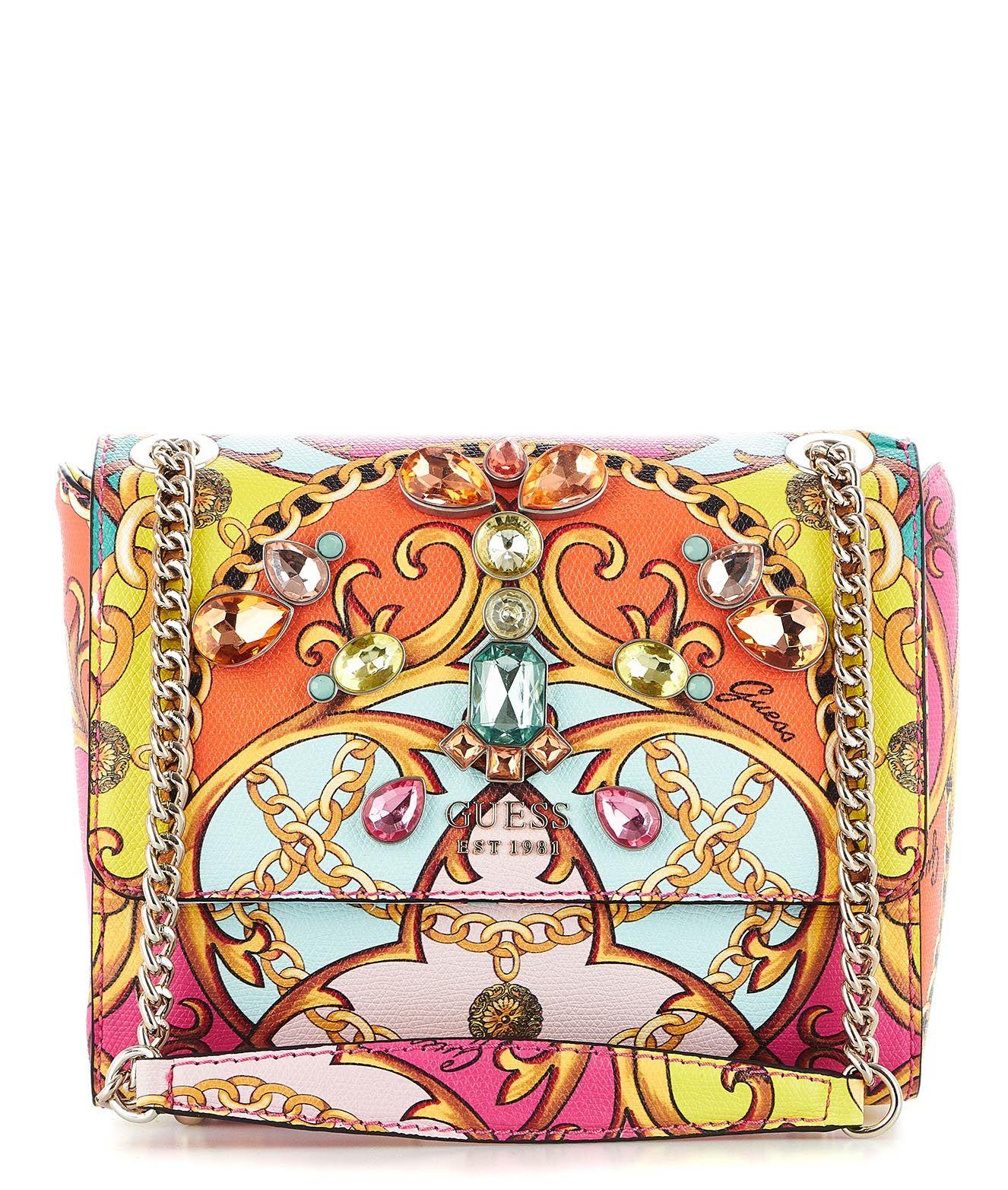 Guess Pink Faux Leather Shoulder Bag in Pink Lyst