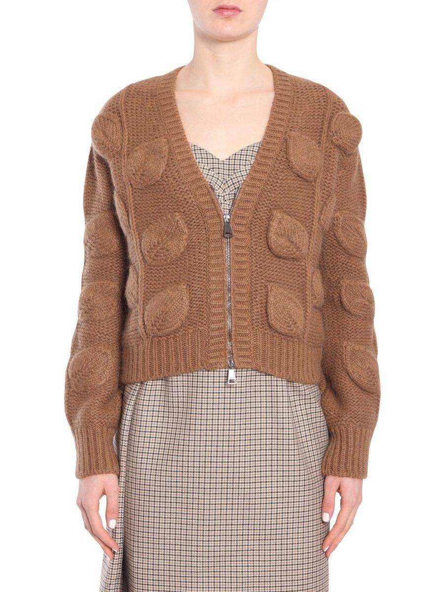 N°21 Brown Wool Cardigan in Brown Lyst