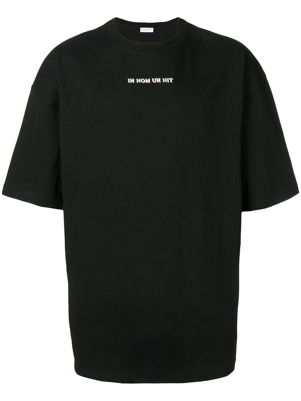 ih nom uh nit Black Cotton T-shirt in Black for Men - Lyst