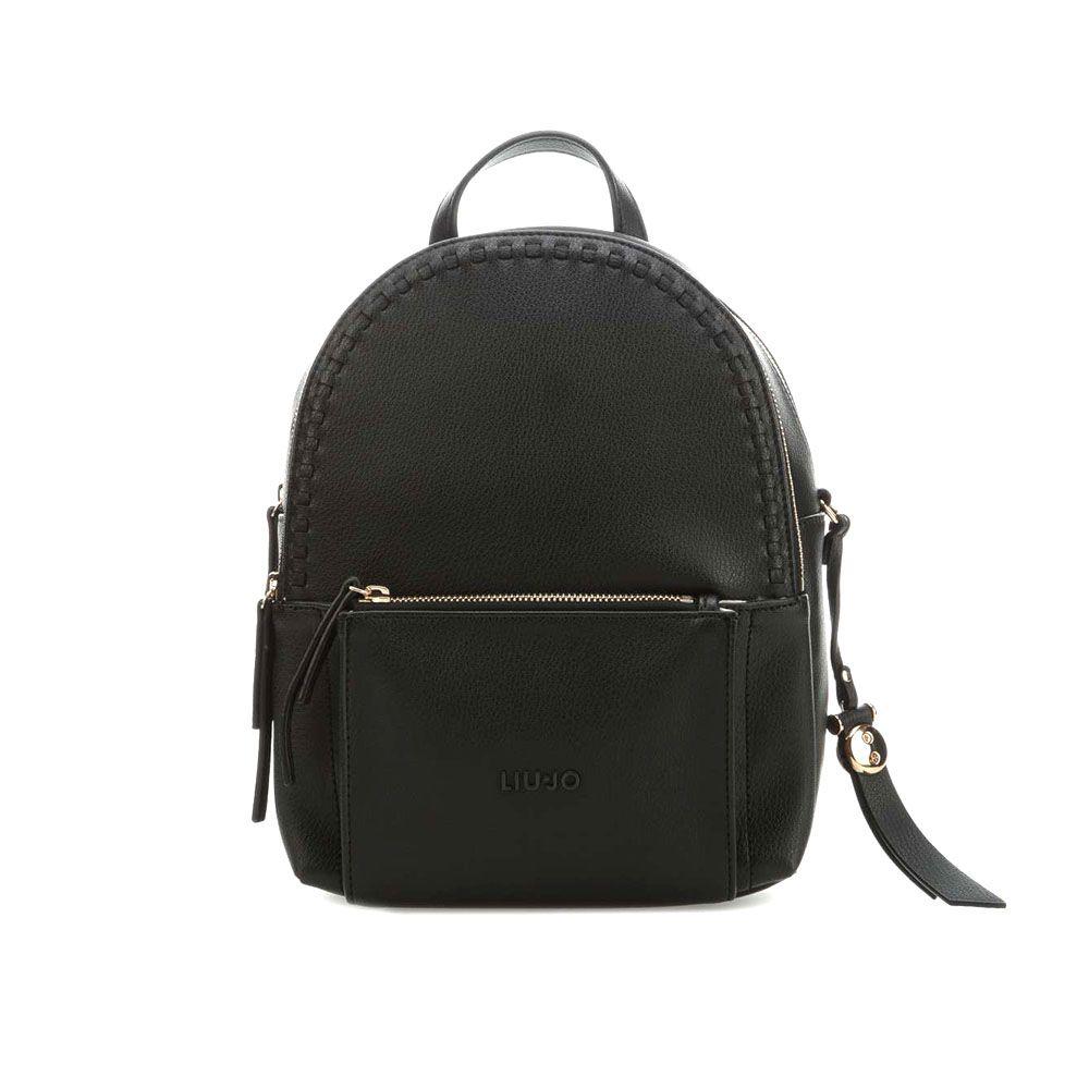 Liu Jo Black Faux Leather Backpack in Black Lyst
