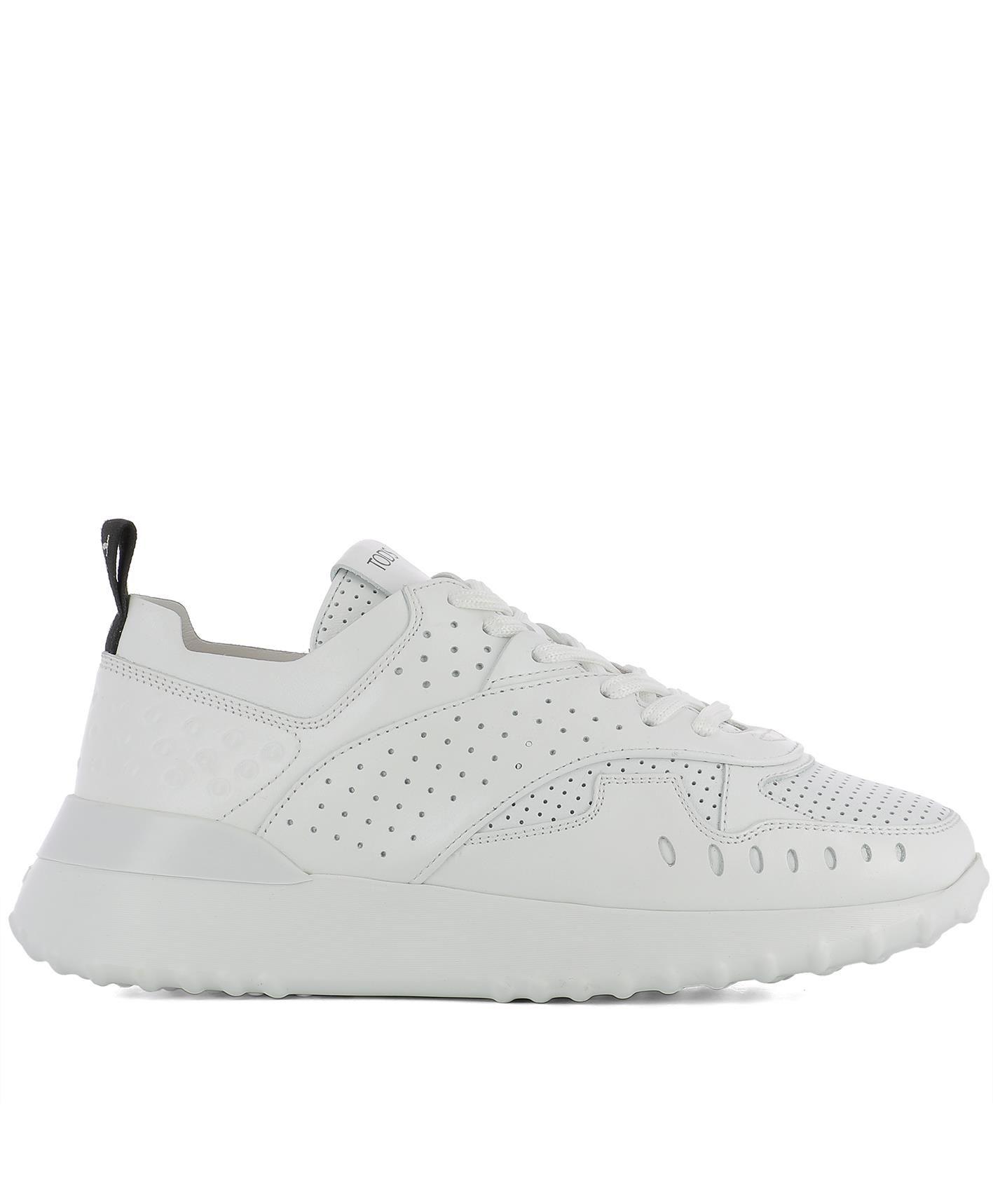 Tod's White Leather Sneakers in White - Lyst