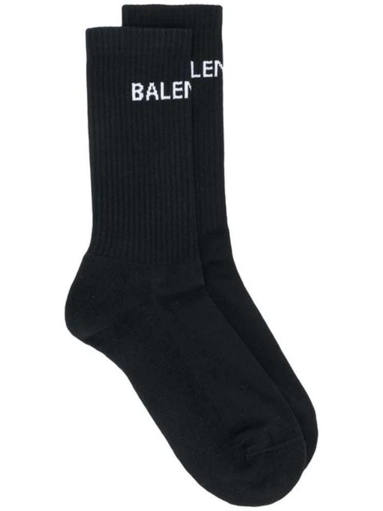 Balenciaga Black Cotton Socks in Black for Men - Lyst