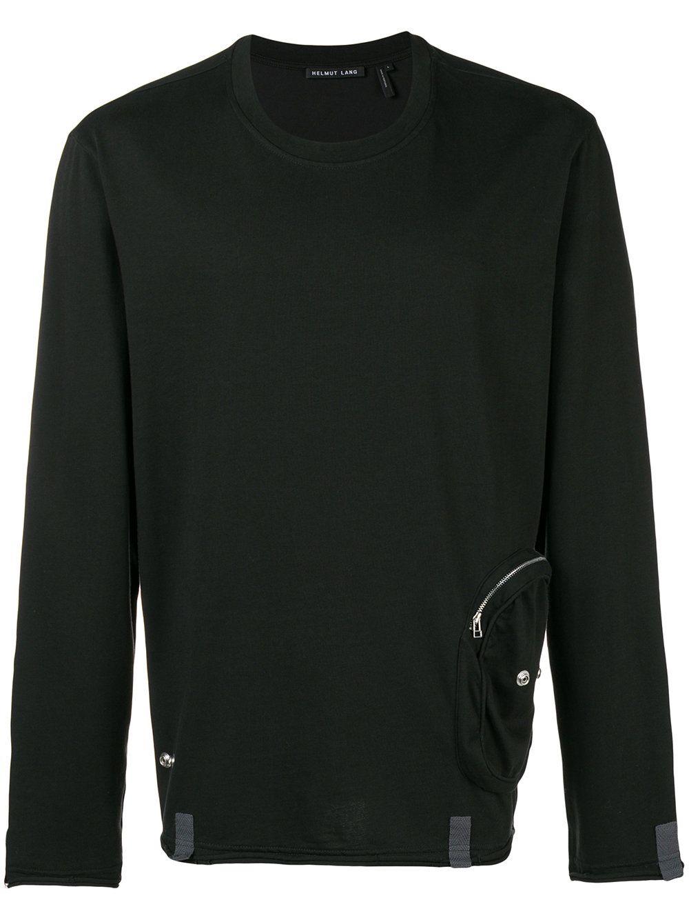 Helmut Lang Black Cotton Sweater in Black for Men - Lyst